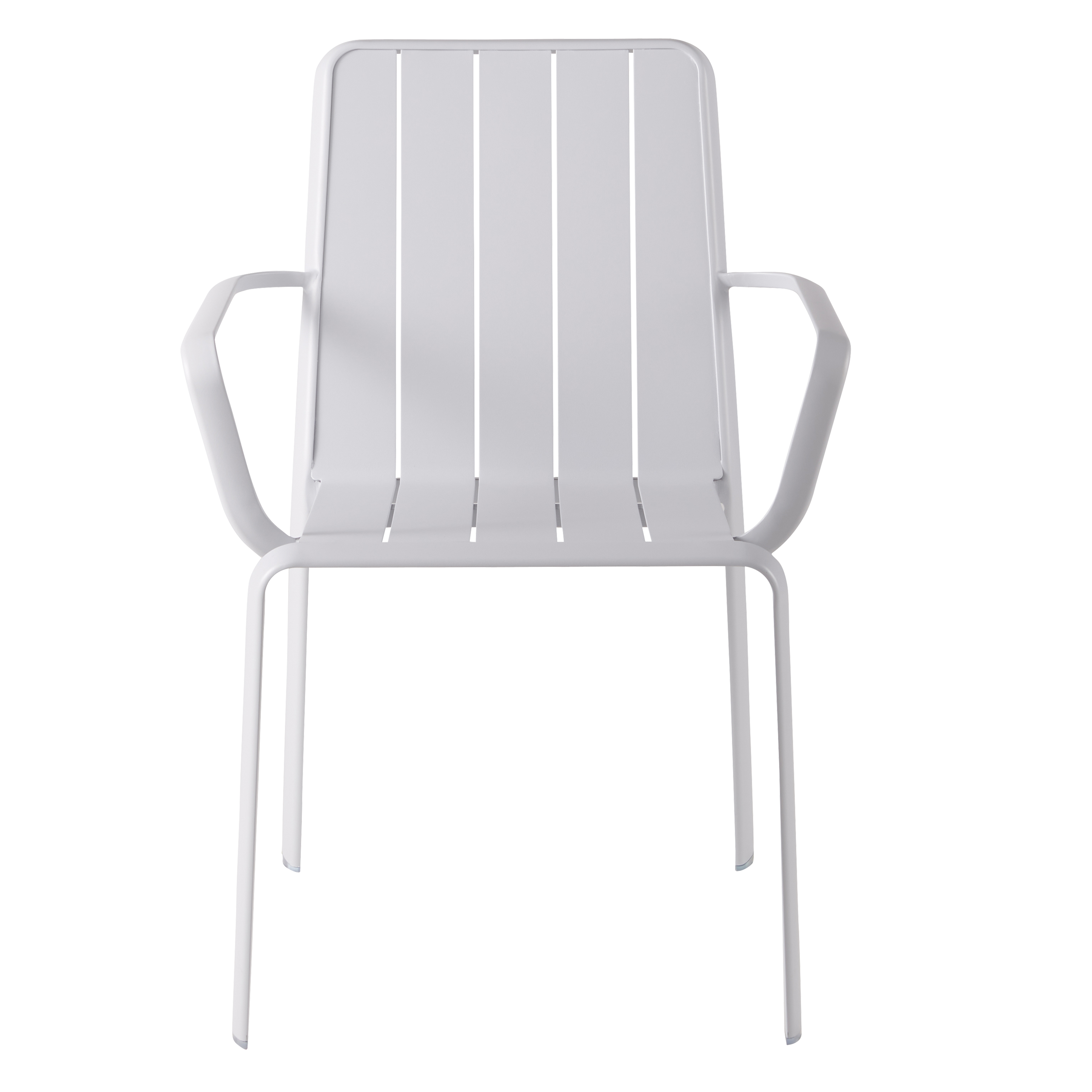 Sedia da giardino con braccioli Idaho NATERIAL, struttura e seduta in alluminio grigio - 10