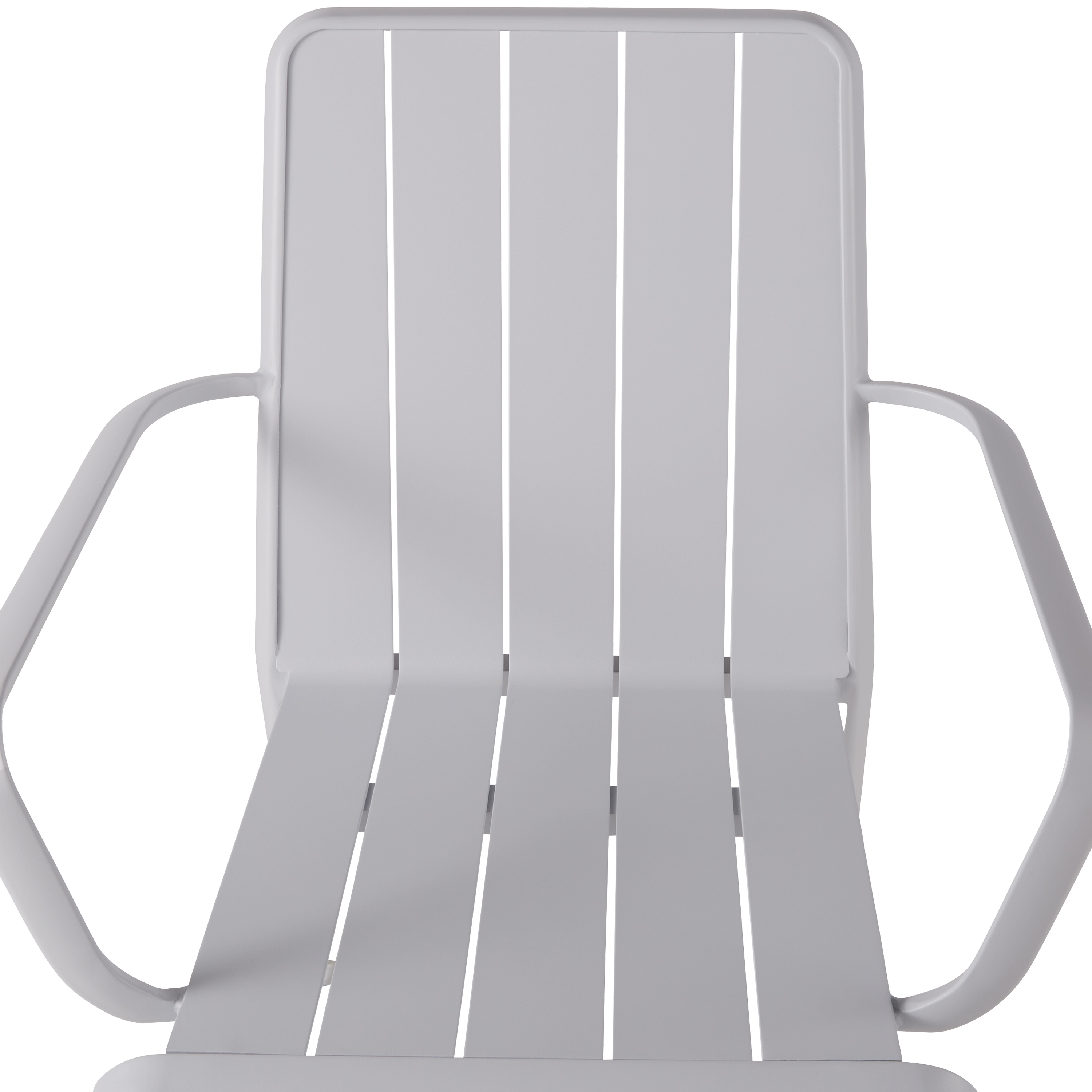 Sedia da giardino con braccioli Idaho NATERIAL, struttura e seduta in alluminio grigio - 15