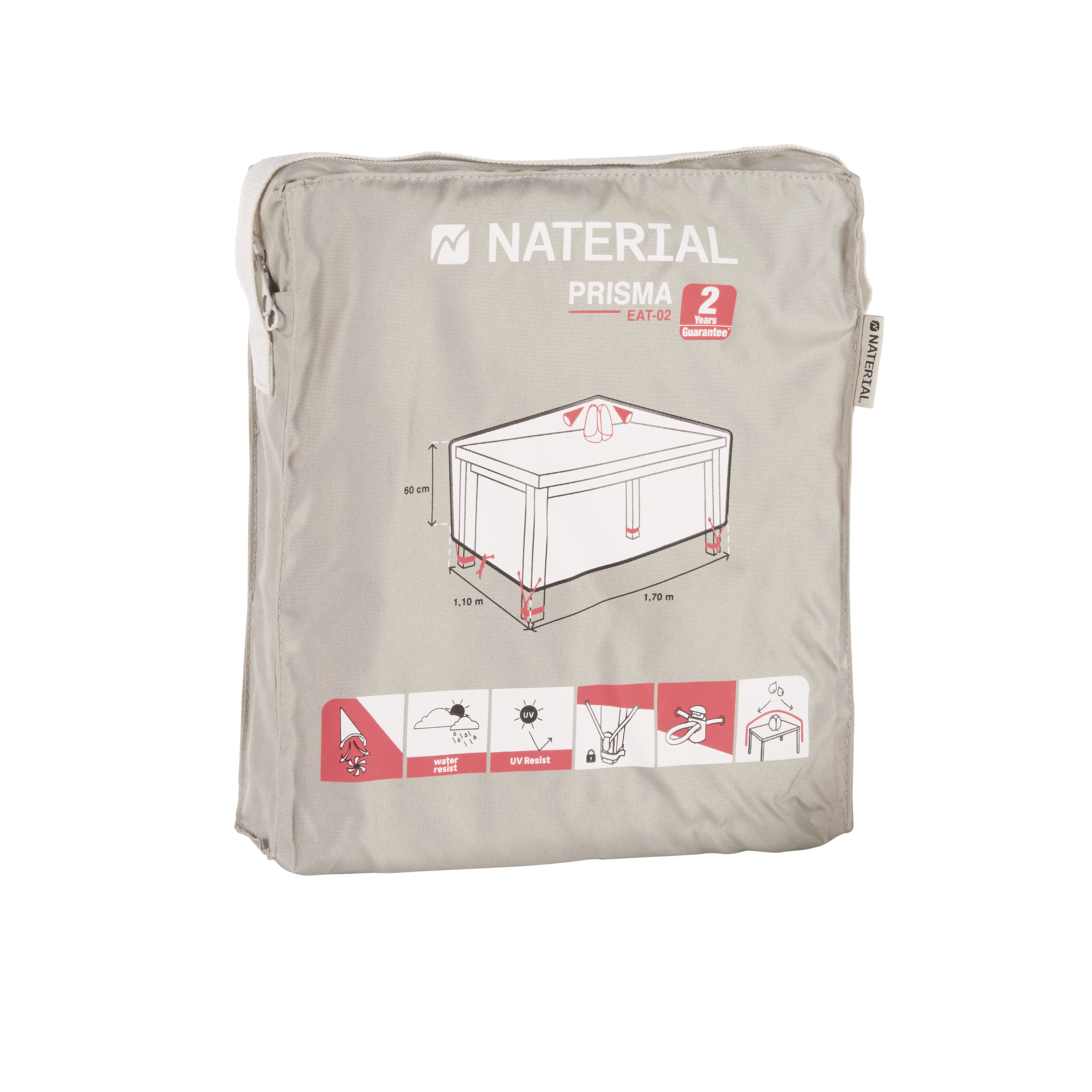 Pokrowiec na stół ogrodowy 170x110x60 cm Naterial