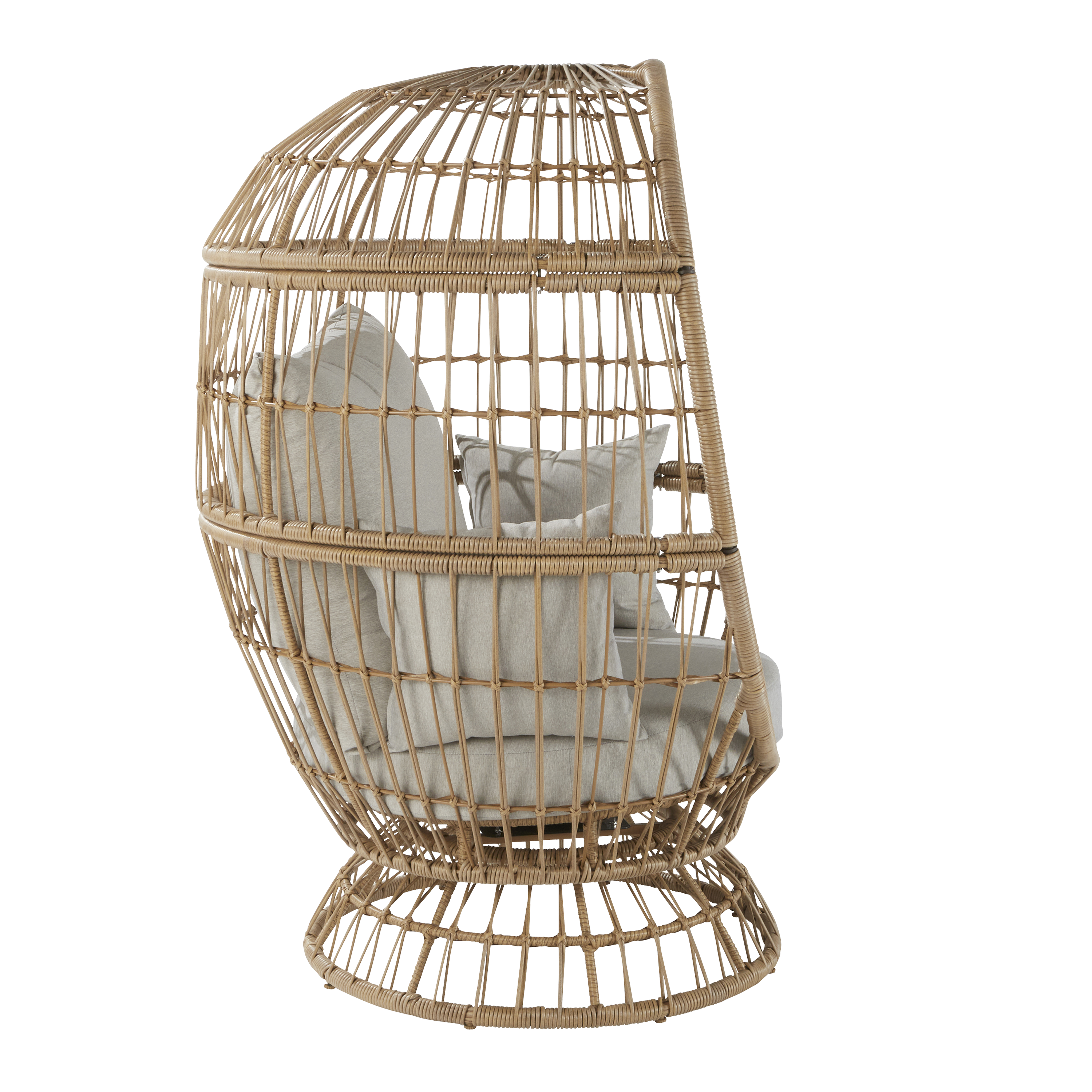 Fauteuil de jardin en acier/résine tressée NATERIAL Juno beige - 5