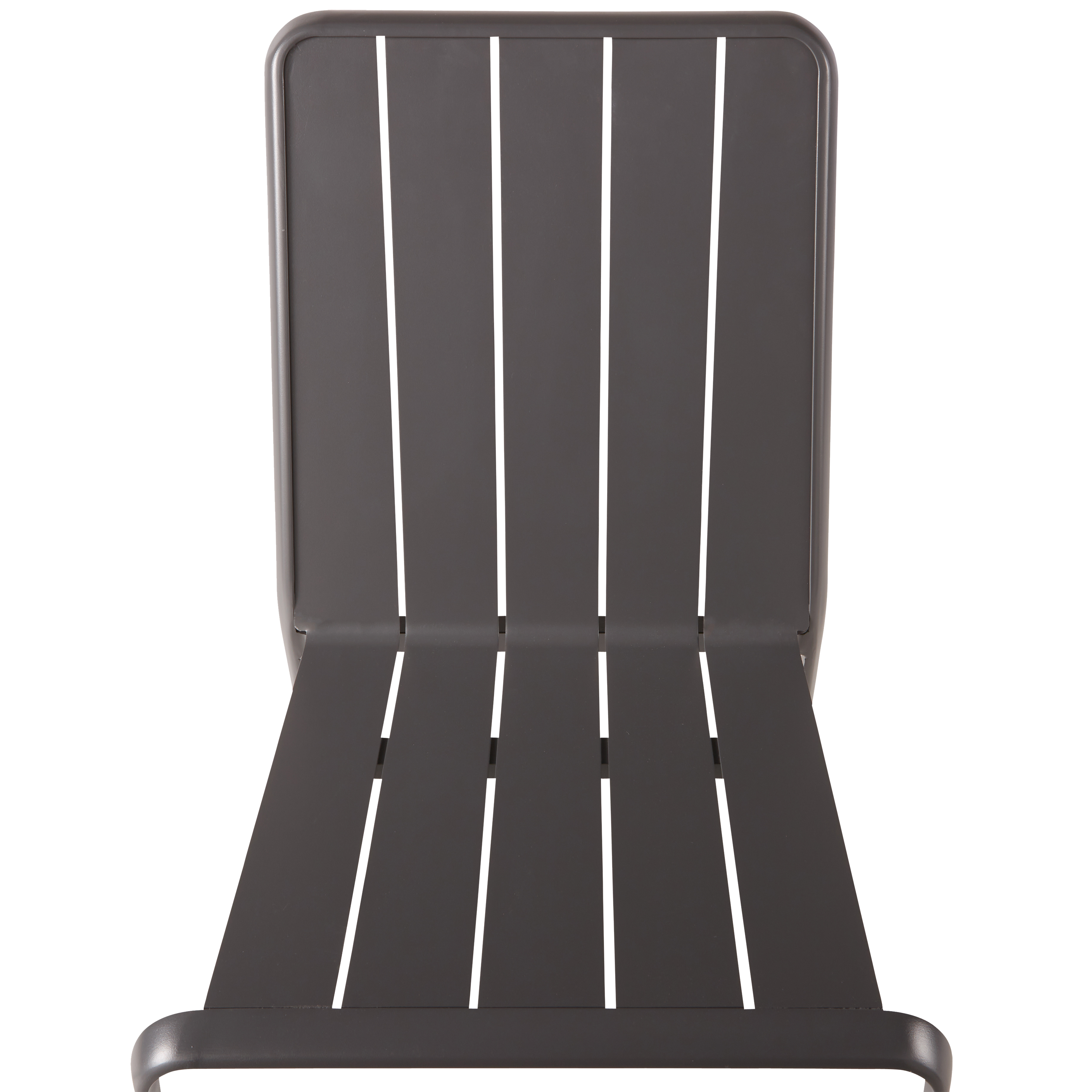 Sedia da giardino Idaho NATERIAL, struttura in alluminio grigio, seduta in alluminio antracite - 11