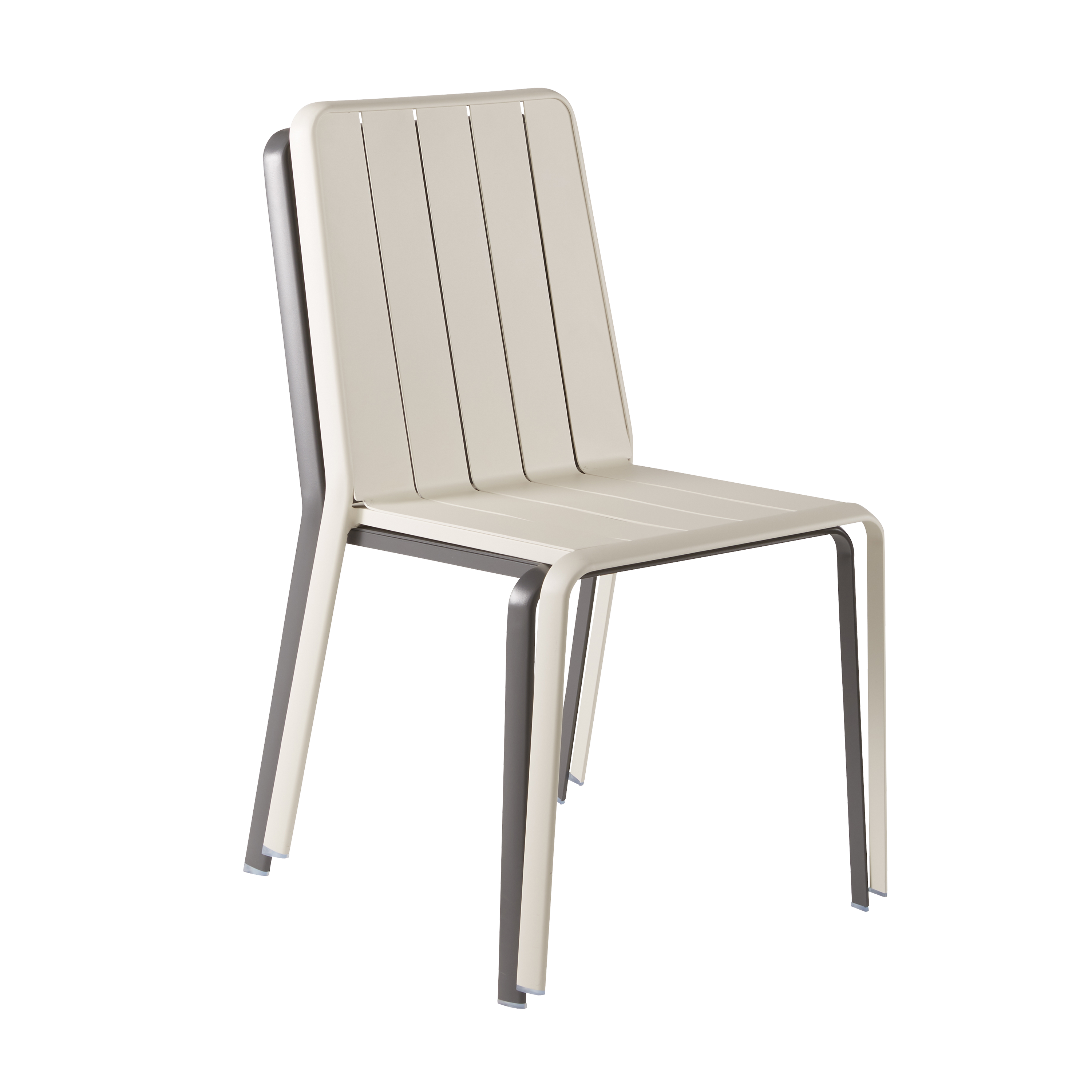 Sedia da giardino Idaho NATERIAL, struttura e seduta in alluminio beige - 7