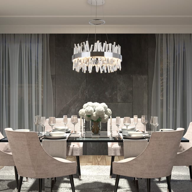 Leroymerlin Lampadario LED moderno Enchanted grigio 2250 lumen ARTIKA