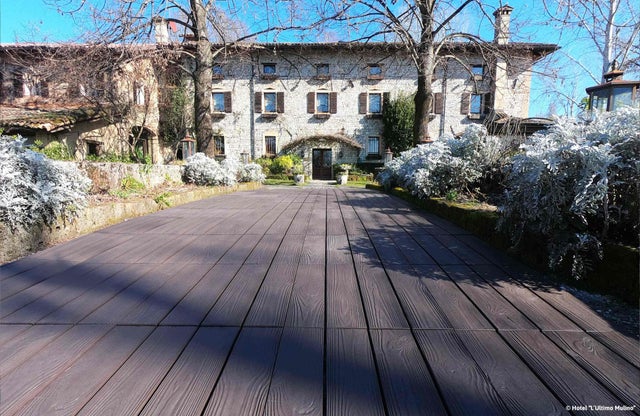 Piastrella a incastro e d'appoggio in polietilene SNAPWOOD marrone L 38 x L 38 cm x Sp. 25 mm