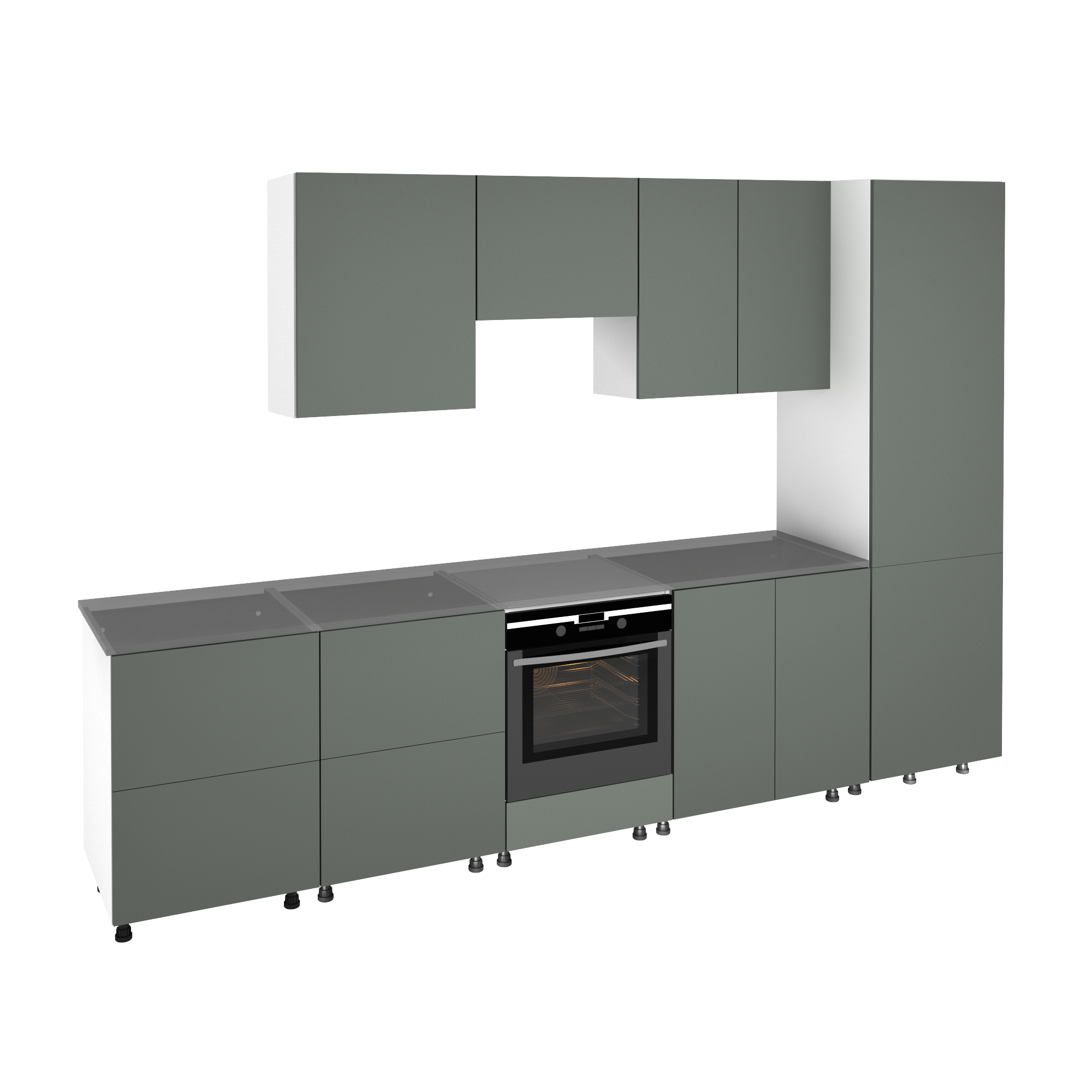 Anta per colonna o pannello terminale DELINIA ID Vienne L 59.7 x  H 76.5 cm verde oliva opaco - 25