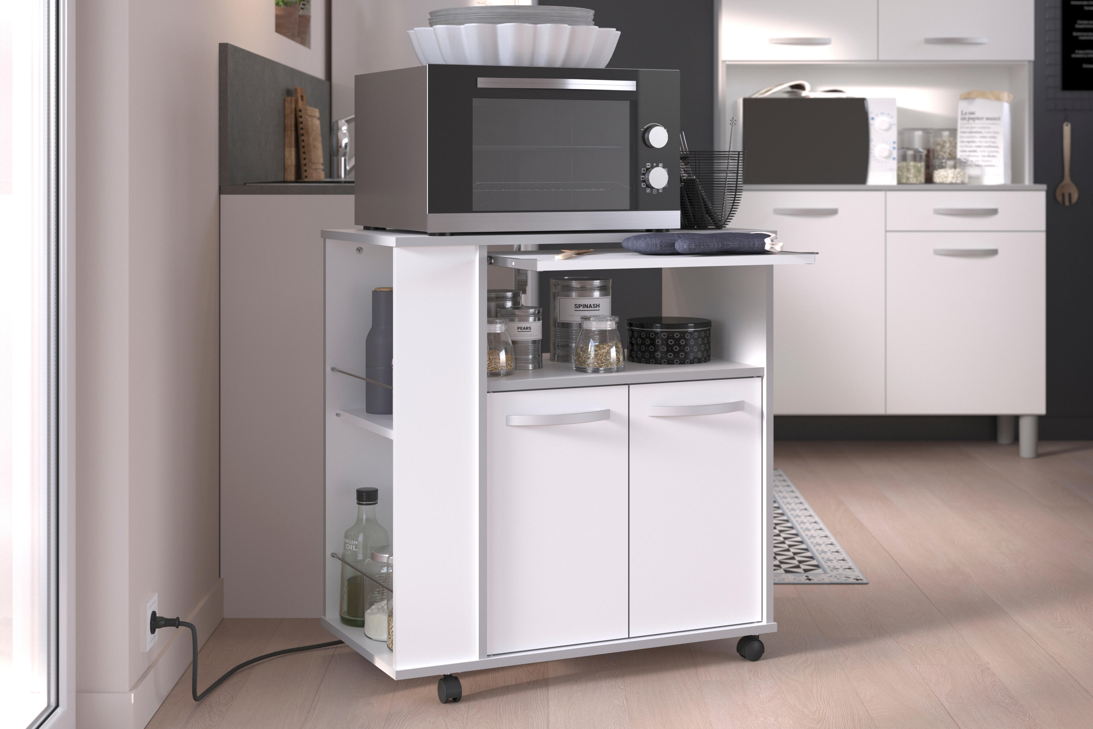 Móvel de arrumação de cozinha branco Olga 80,7x76x41cm - 3