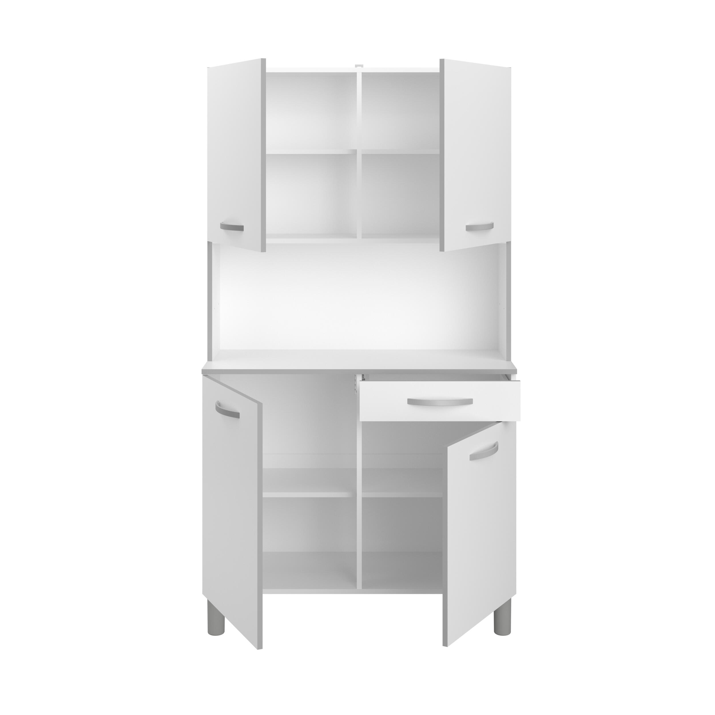 Alacena cocina alto ESSENTIEL blanco 4 puertas + cajón 184.6 x 101,2 x 40 cm - 4
