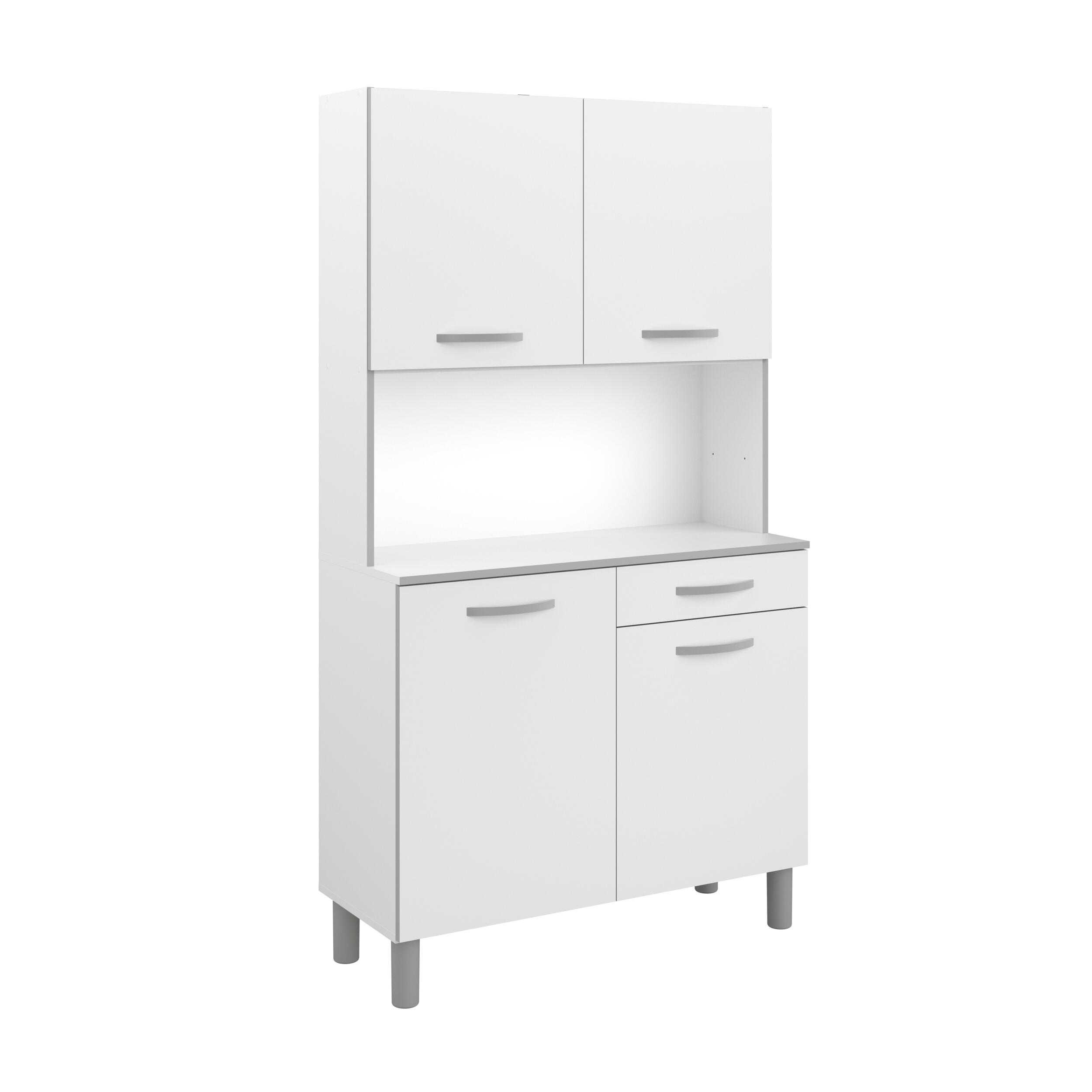 bianco e grigio L 100 x P 40 x H 184.6 cm - 3