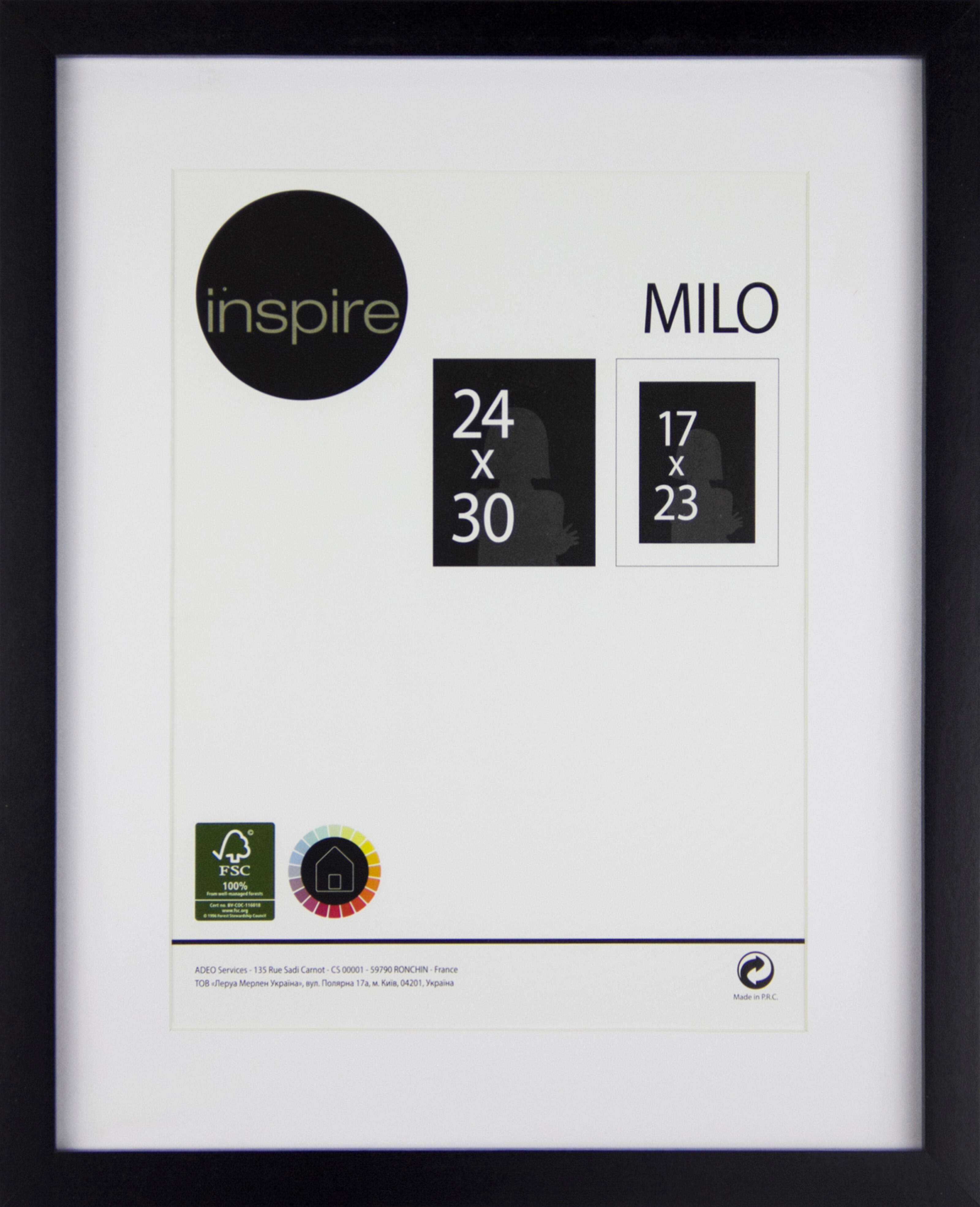 Marco milo negro inspire 24x30cm