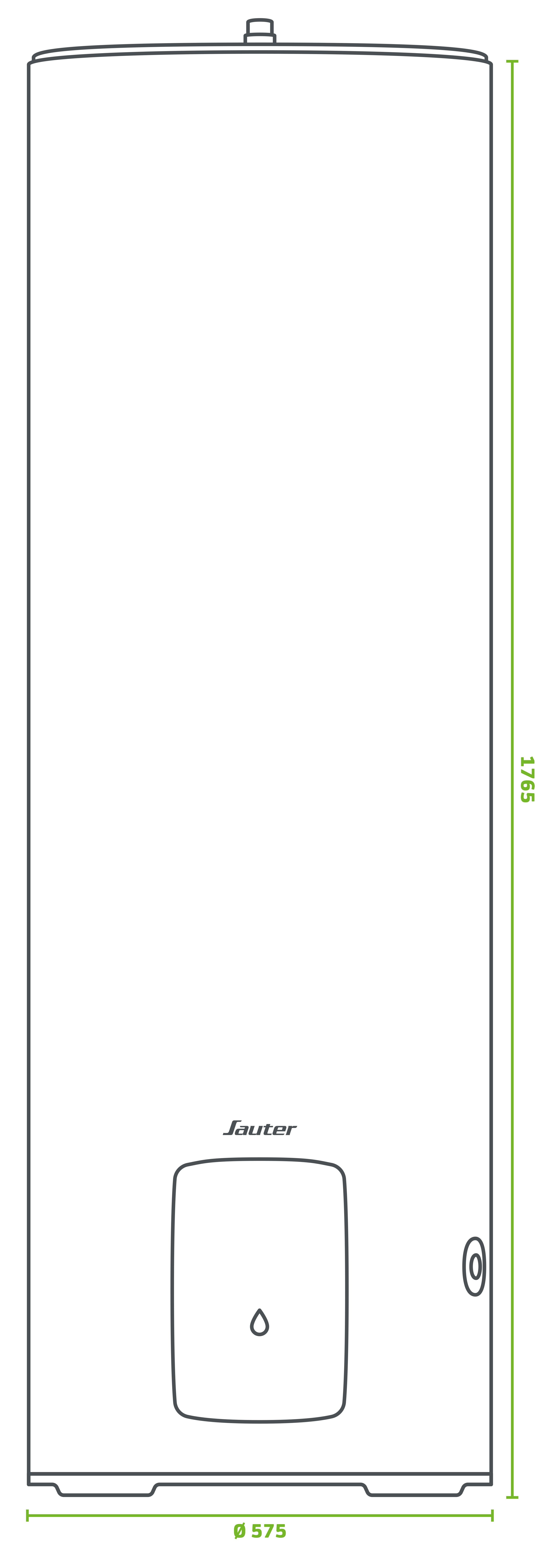 Chauffe-eau électrique vertical sur socle SAUTER Cangar, 300 l - 5