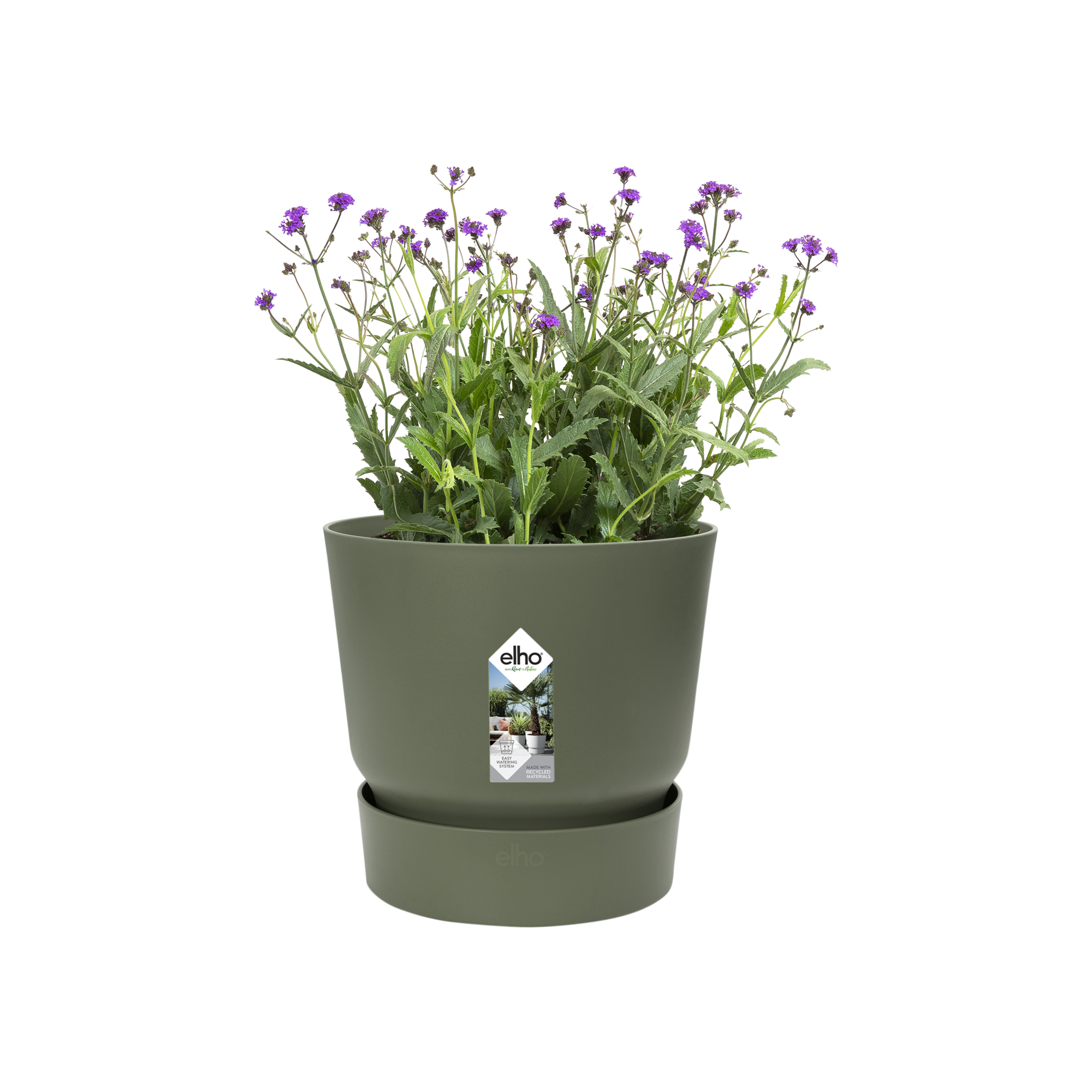 Vaso autoirrigante Greenville ELHO in polipropilene verde H 18.4 x ø 19.3 cm - 11