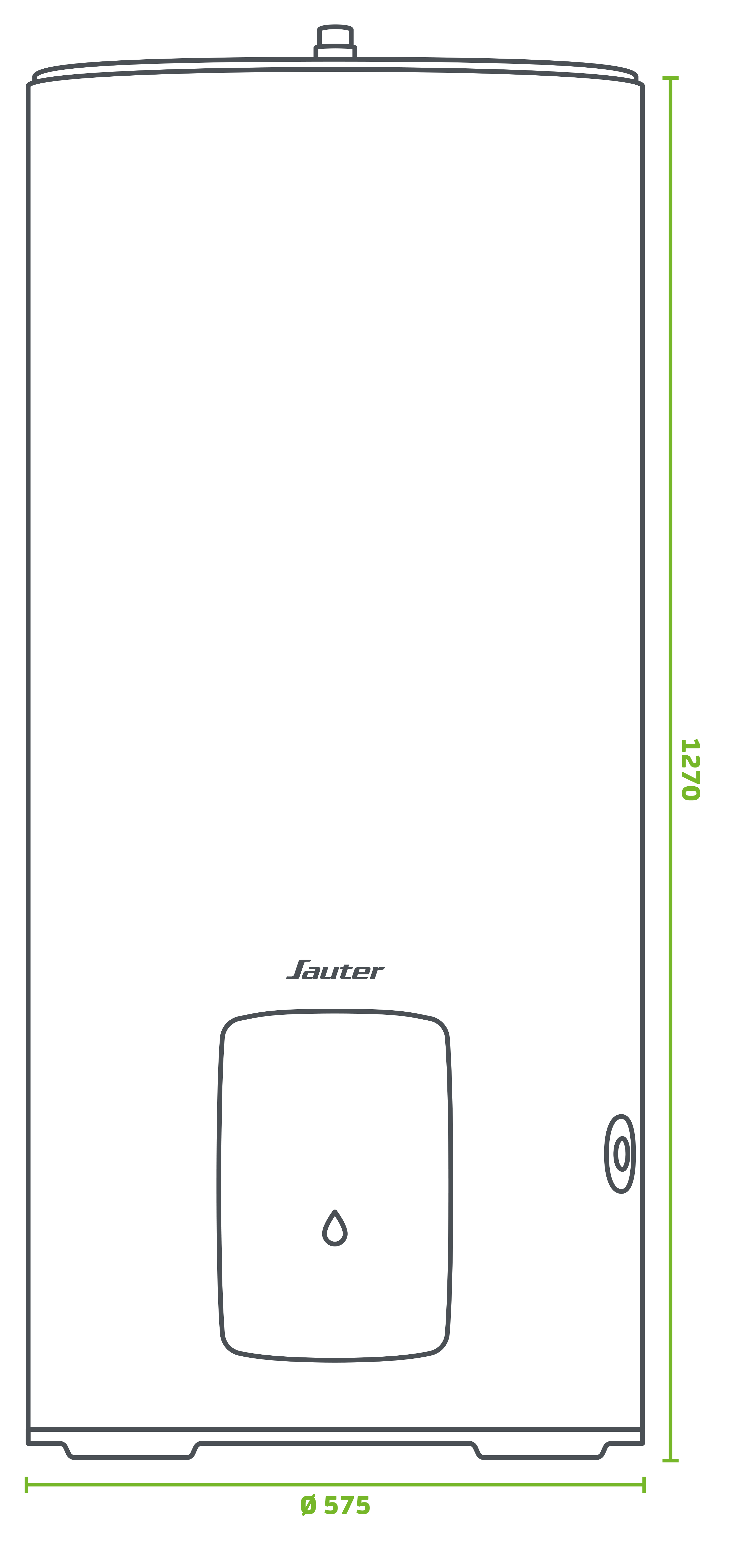Chauffe-eau électrique vertical sur socle SAUTER Cangar, 200 l - 4