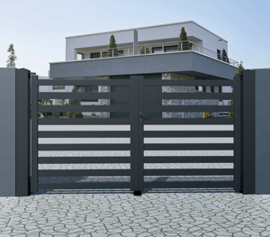 Pilier aluminium à sceller gris, l.15 x P.15