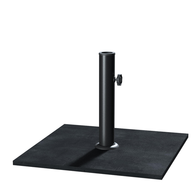 Base per ombrellone riempibile in acciaio nero NATERIAL L 40 x P 40 x H 33 cm