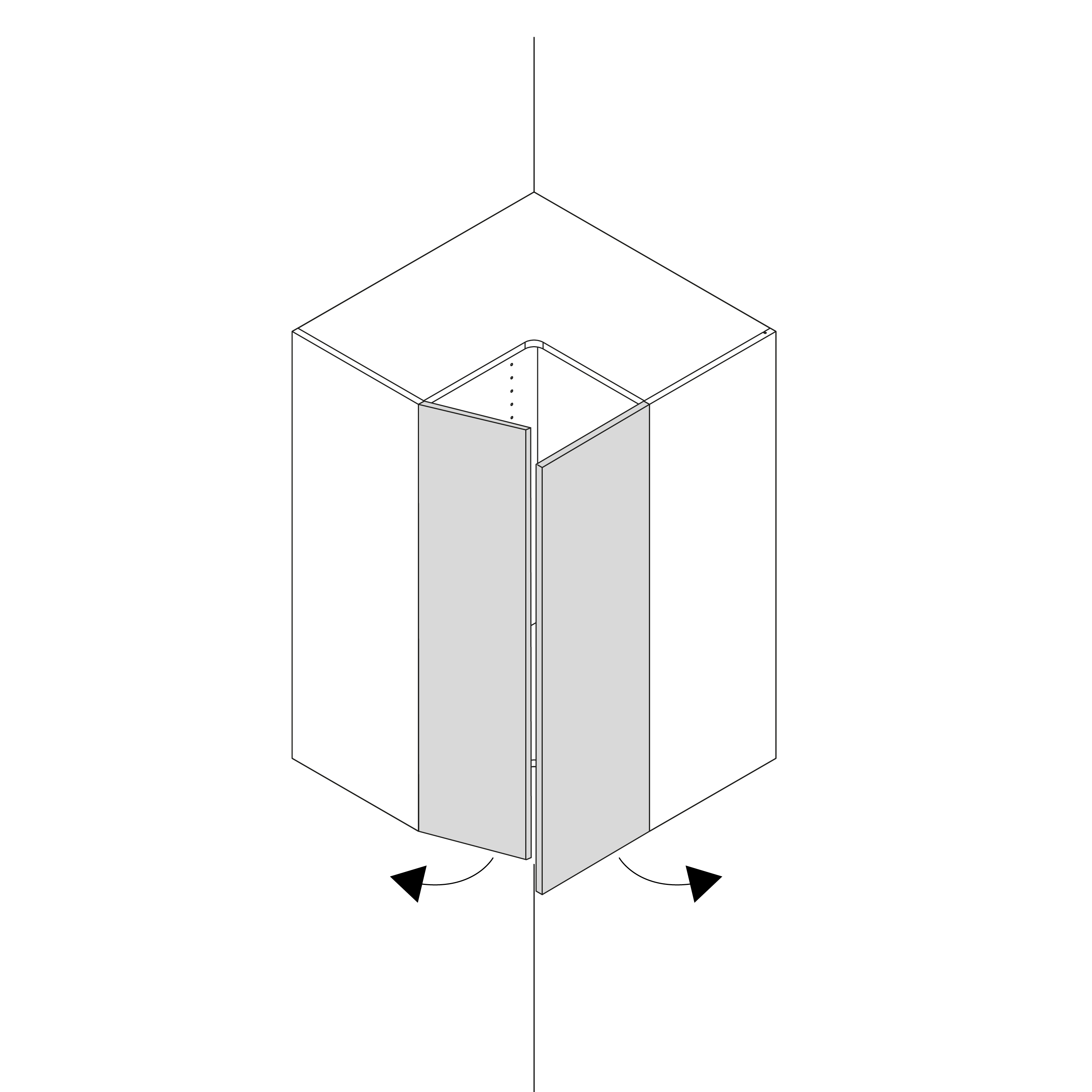 Kit de portas de canto superior Delinia Sevilha 30X77 cm branco brilho - 11