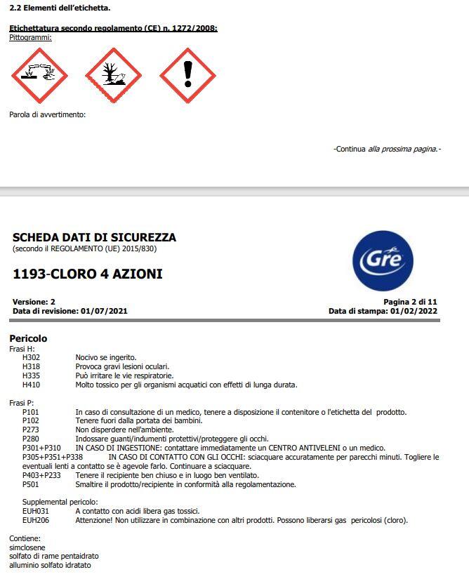 Kit per trattamento acqua in pastiglie 4 azioni AXTON 5 kg - 2