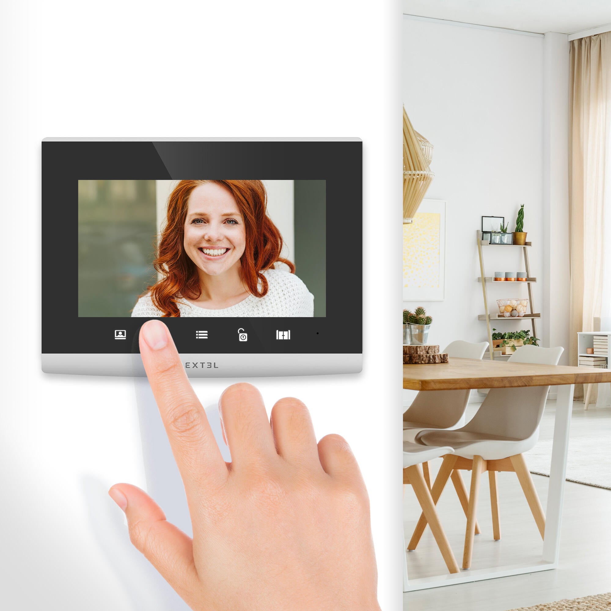 Visiophone filaire et connecté avec digicode intégré, Extel Code Connect , Extel - 2