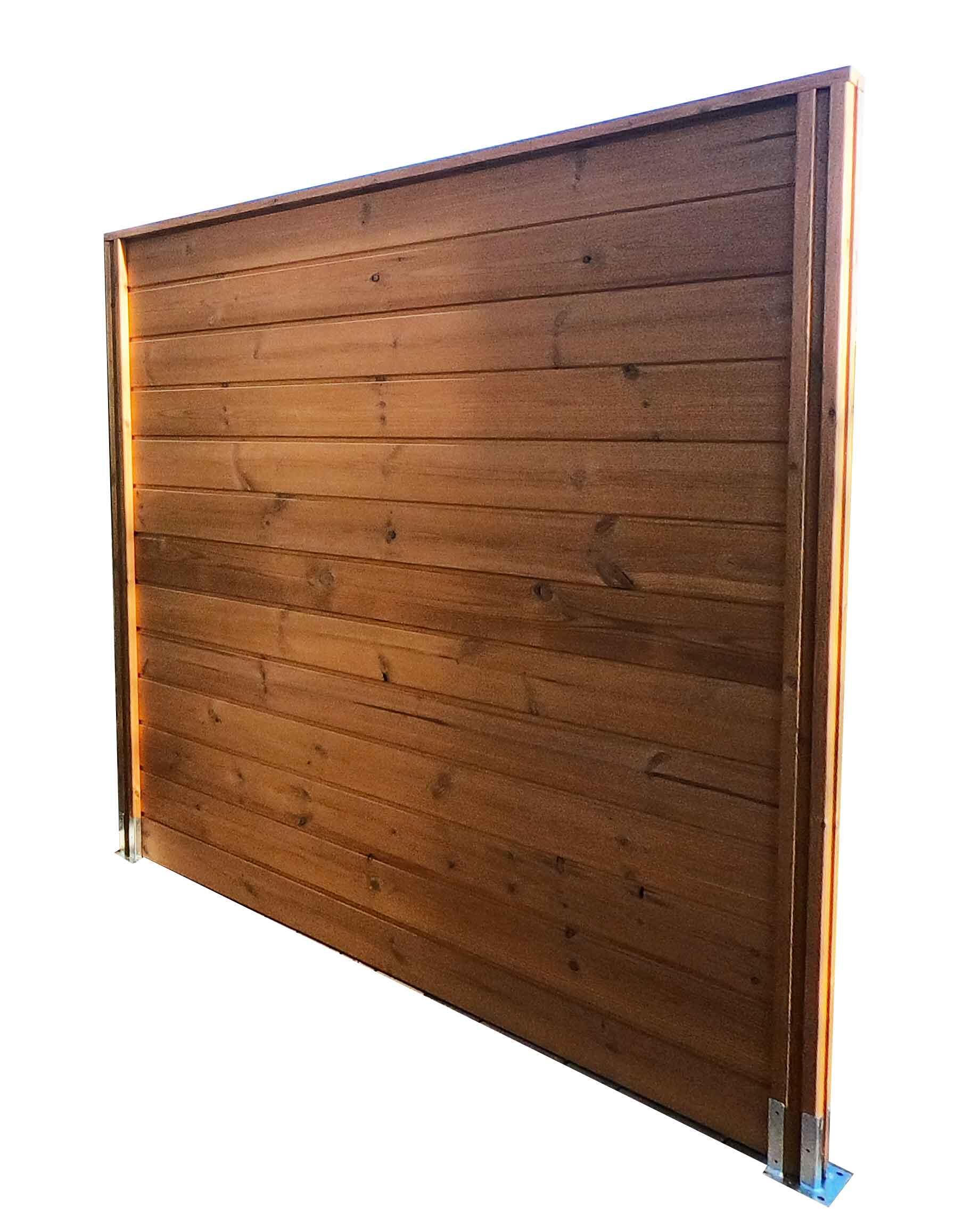 Lama para valla modulable de madera pino ONEK de 14.5 x 168 cm marrón - 4