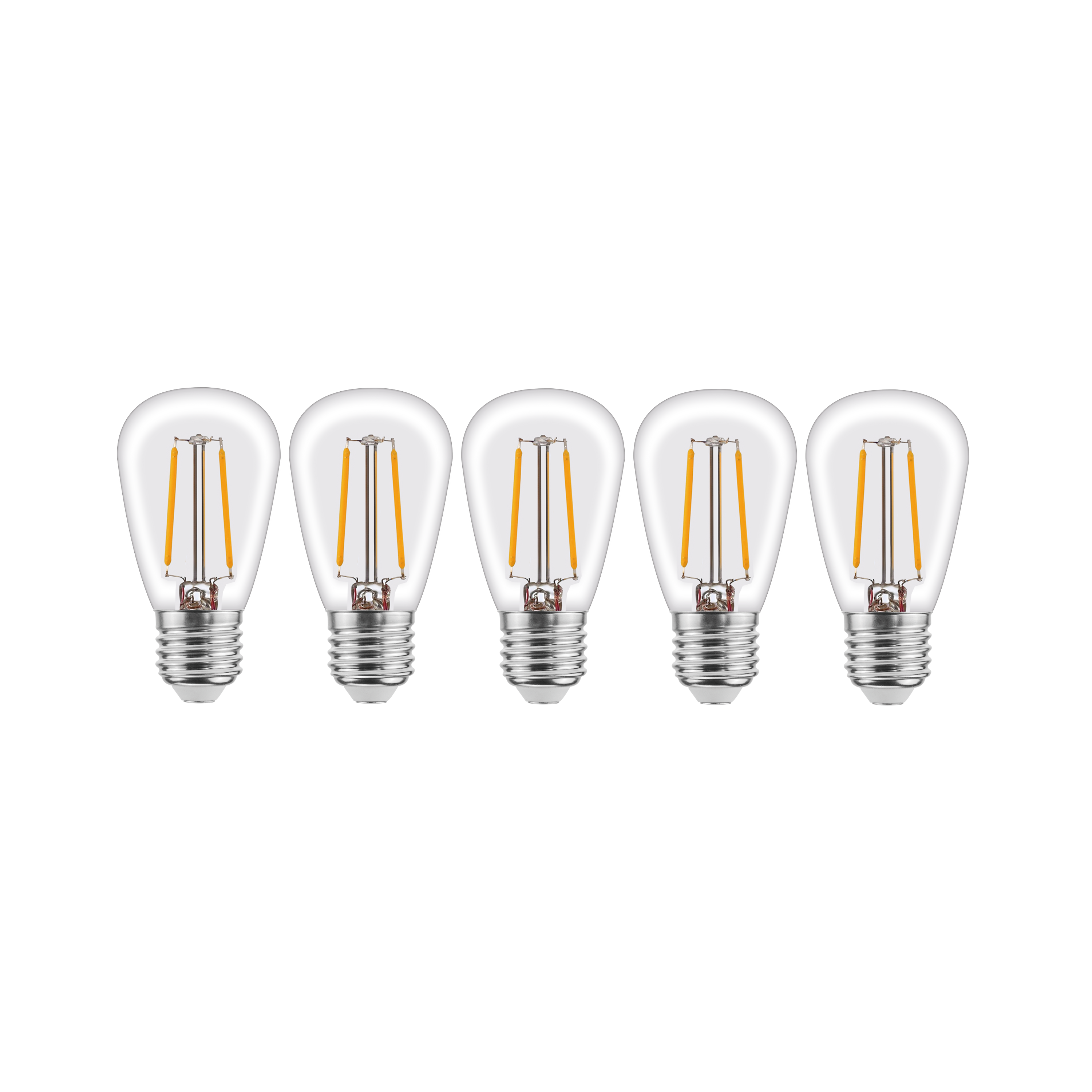 5 ampoules led pour guirlande, E27, 90lm = 10W, IP44, transparentes, LEXMAN - 4