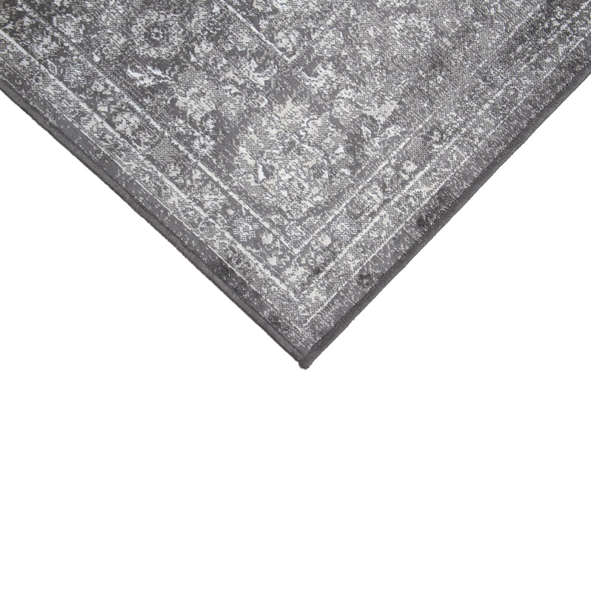 Tappeto Soraya blooms in viscosa, L 210 x L 67 cm, antracite - 2