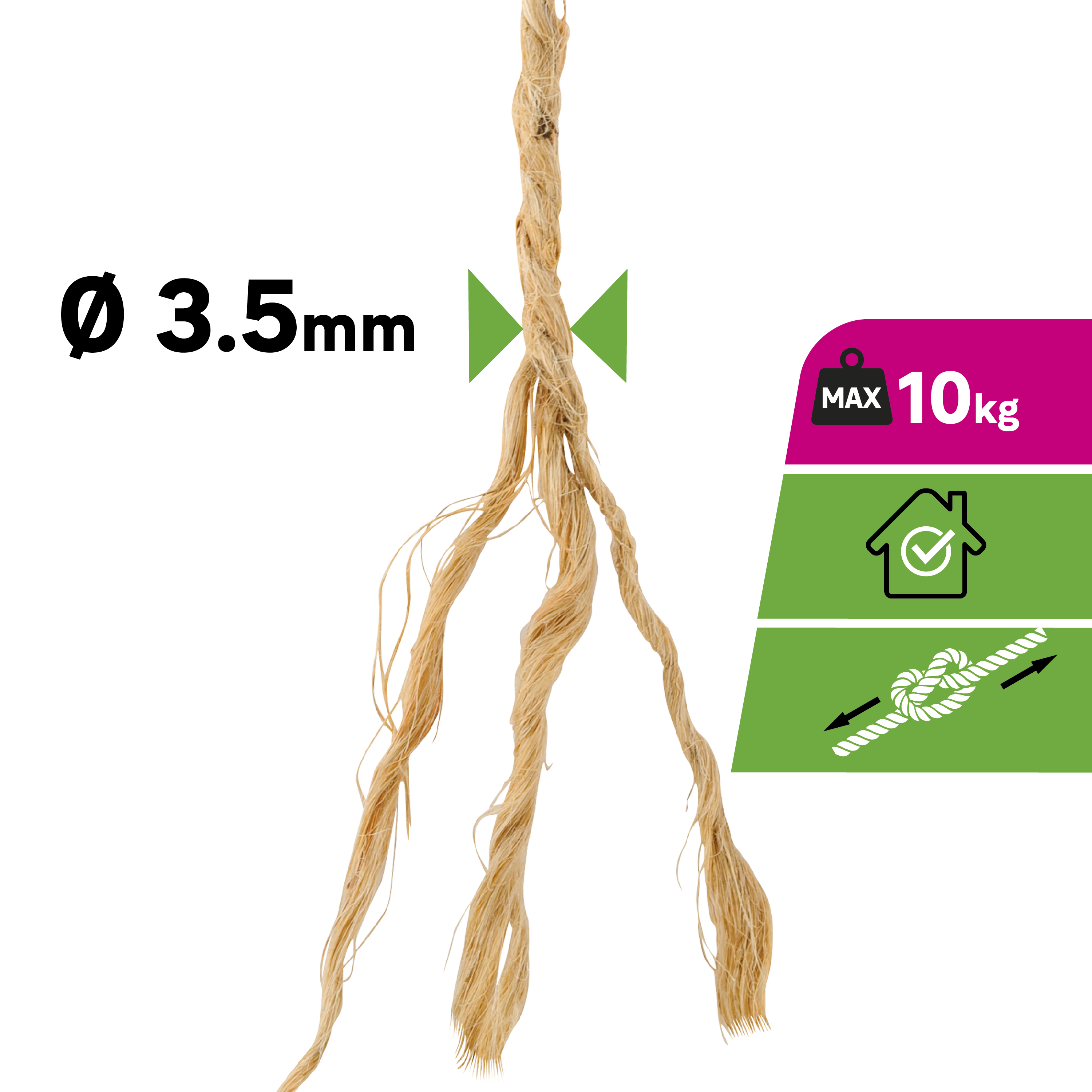 Corda STANDERS juta 3.5mm 100m - 6