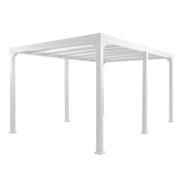 Pergola Borea in alluminio struttura bianco L 419 x P 300 x H 231 cm