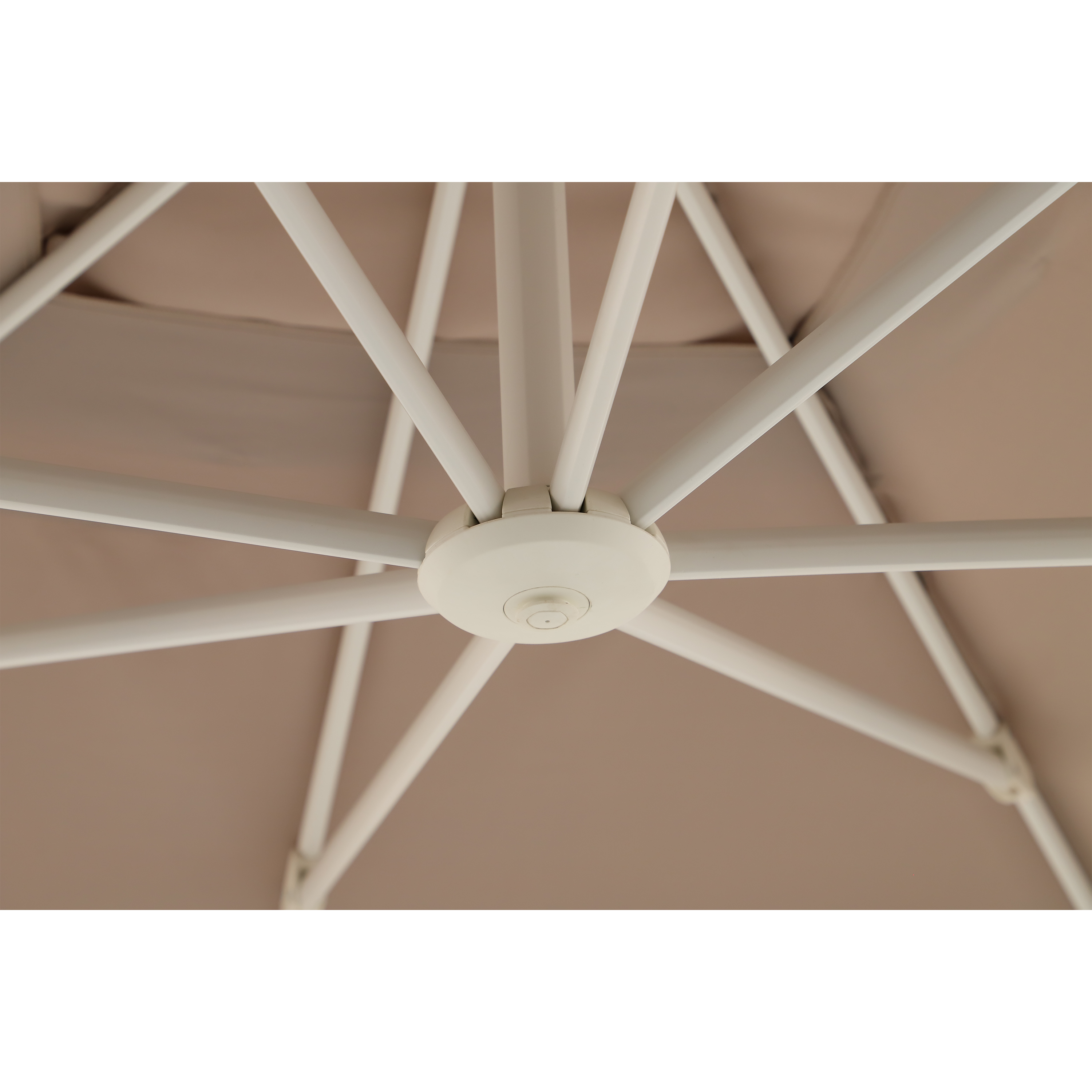 Parasol déporté rectangulaire taupe Aura NATERIAL L.386.5 x l.281 cm - 5