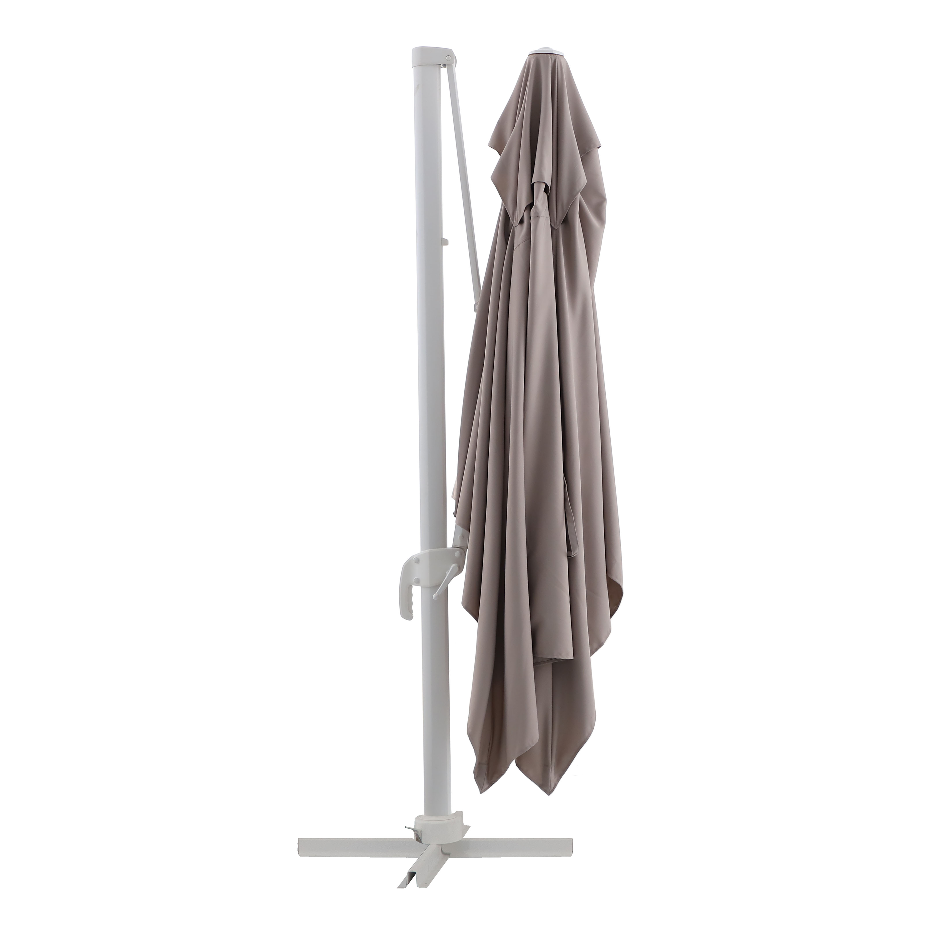 Parasol déporté rectangulaire taupe Aura NATERIAL L.386.5 x l.281 cm - 4