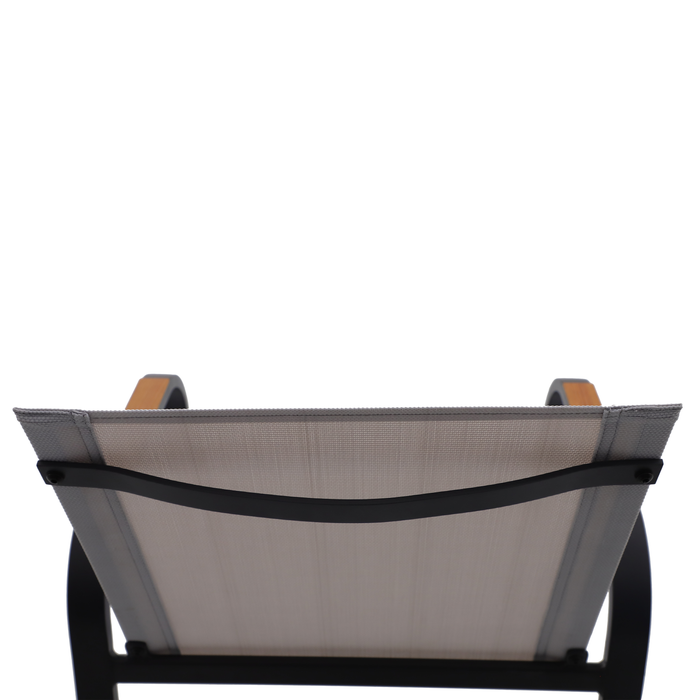 SILLA C/BRAZ NAT CALYPSO ALU TEXT GRIS