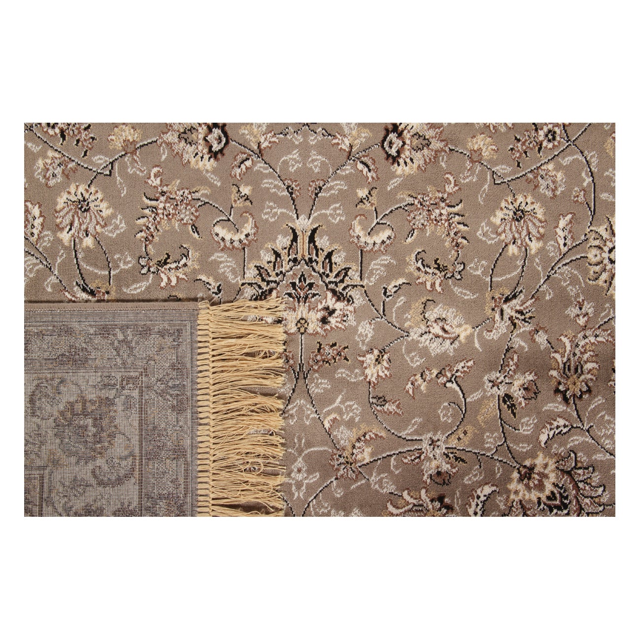 Tappeto Fashian hereke 2 orientale in viscosa tortora, L 230 x L 160 cm - 5