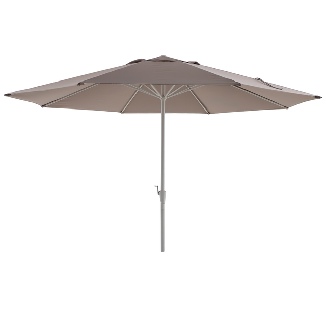 Ombrellone centrale grigio Aura NATERIAL con telo ottagonale tortora L 394 x P 394 x H 285 cm