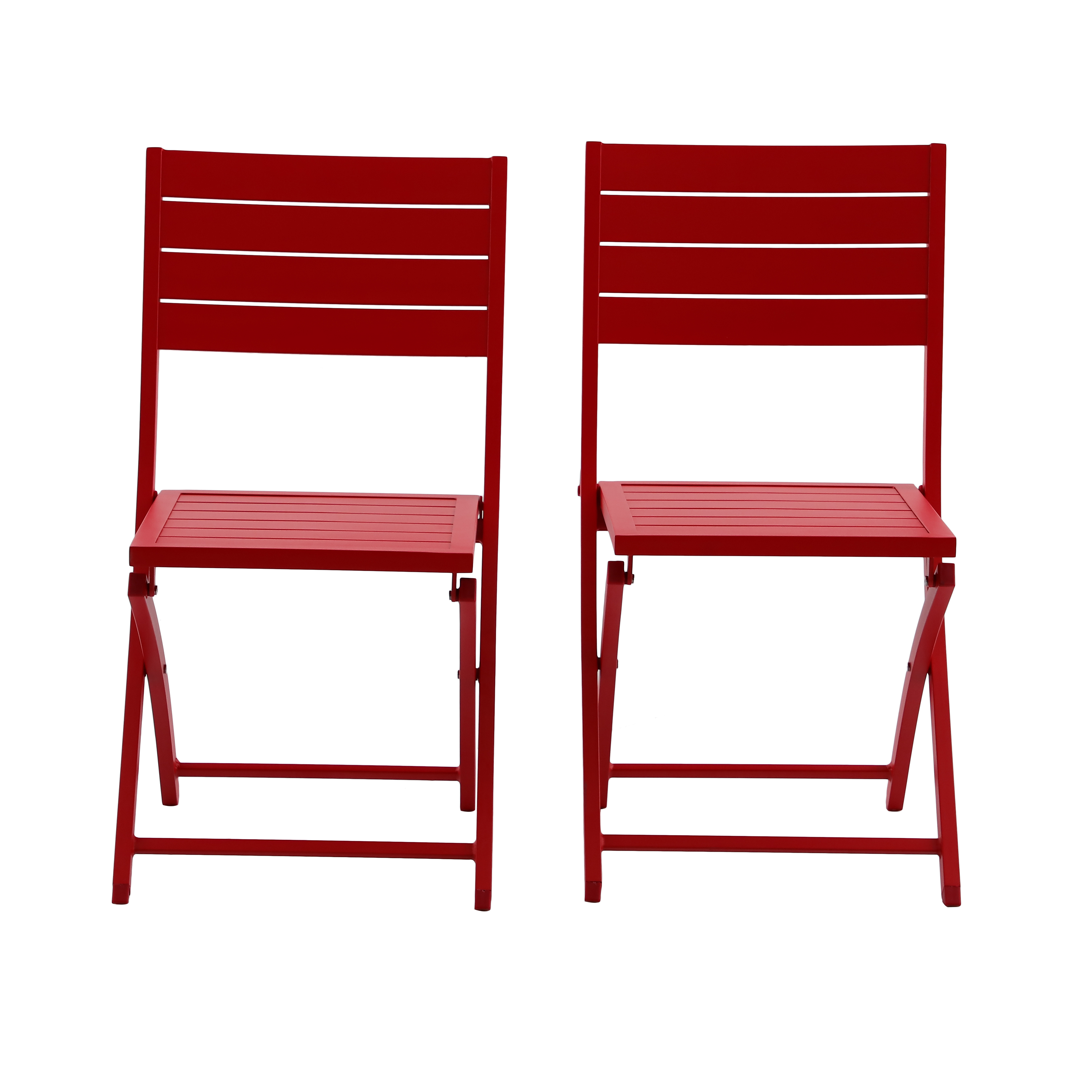 2 cadeiras de alumínio NATERIAL XARA II ORIGAMI VERMELHO - 2
