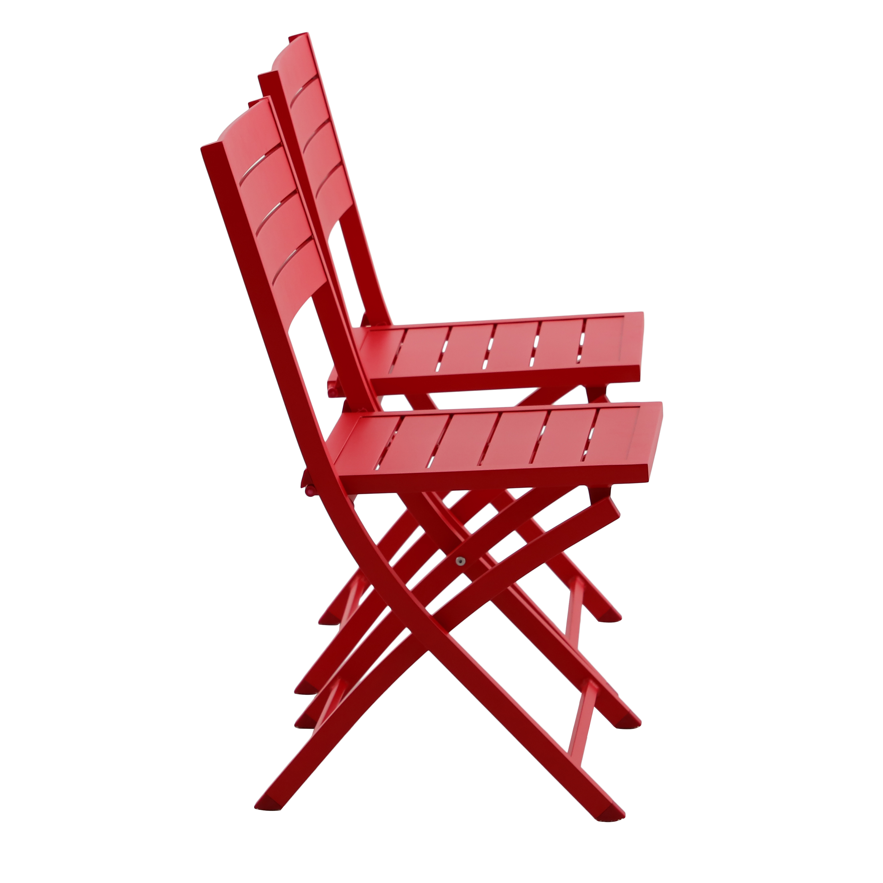 2 cadeiras de alumínio NATERIAL XARA II ORIGAMI VERMELHO - 17