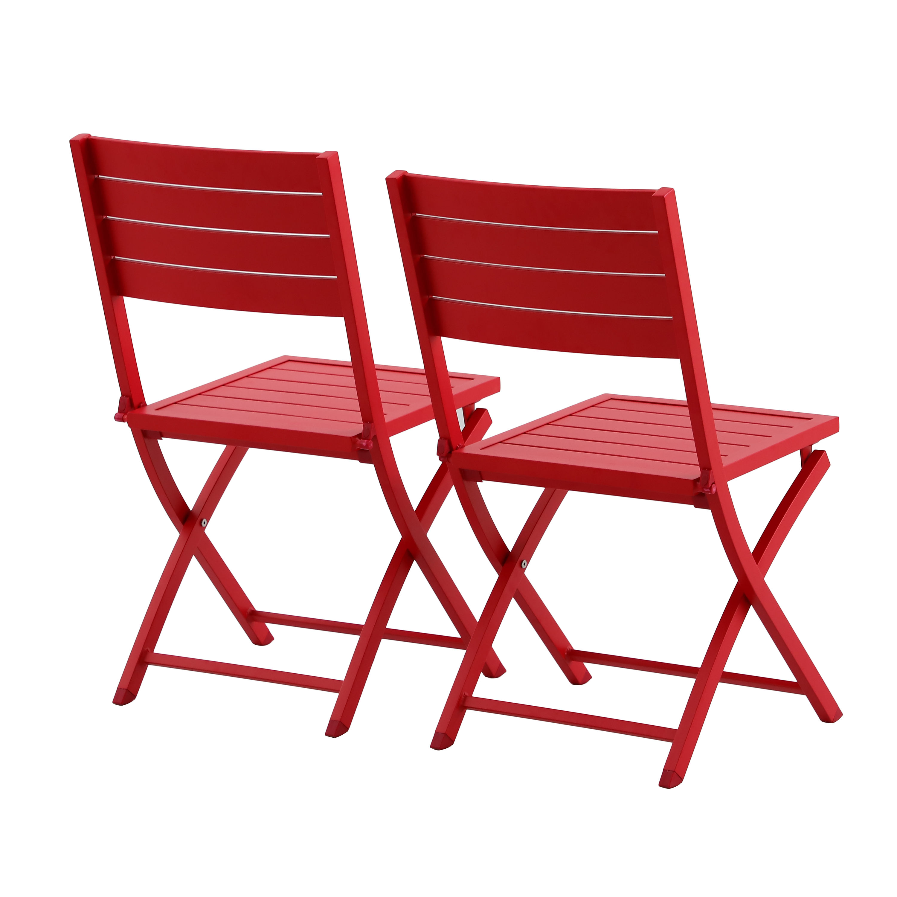 2 cadeiras de alumínio NATERIAL XARA II ORIGAMI VERMELHO - 18