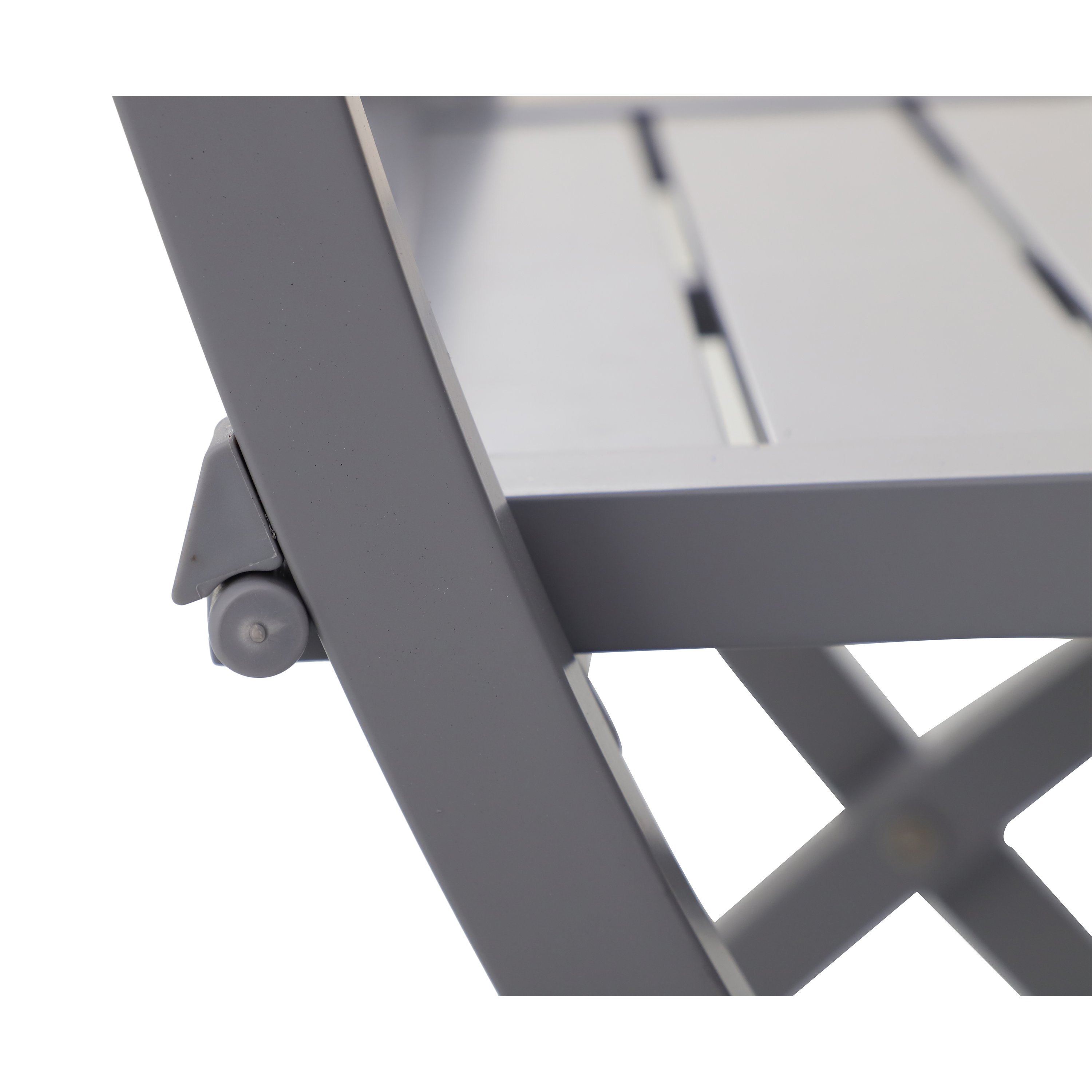 Set 2 sillas de jardín sin brazos NATERIAL Xara II Origami de aluminio gris - 7