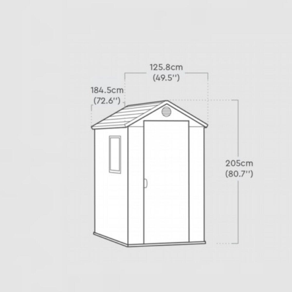 Casetta da giardino KETER Darwin in polipropilene legno con porta battente semplice, superficie interna 1.98 m² e spessore parete 16 mm, con pavimento - 20