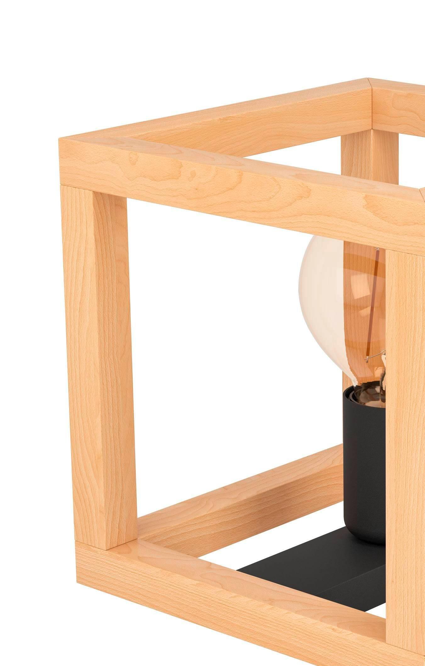 Candeeiro de mesa ELGORT E27 MADEIRO METAL PRETO - 46