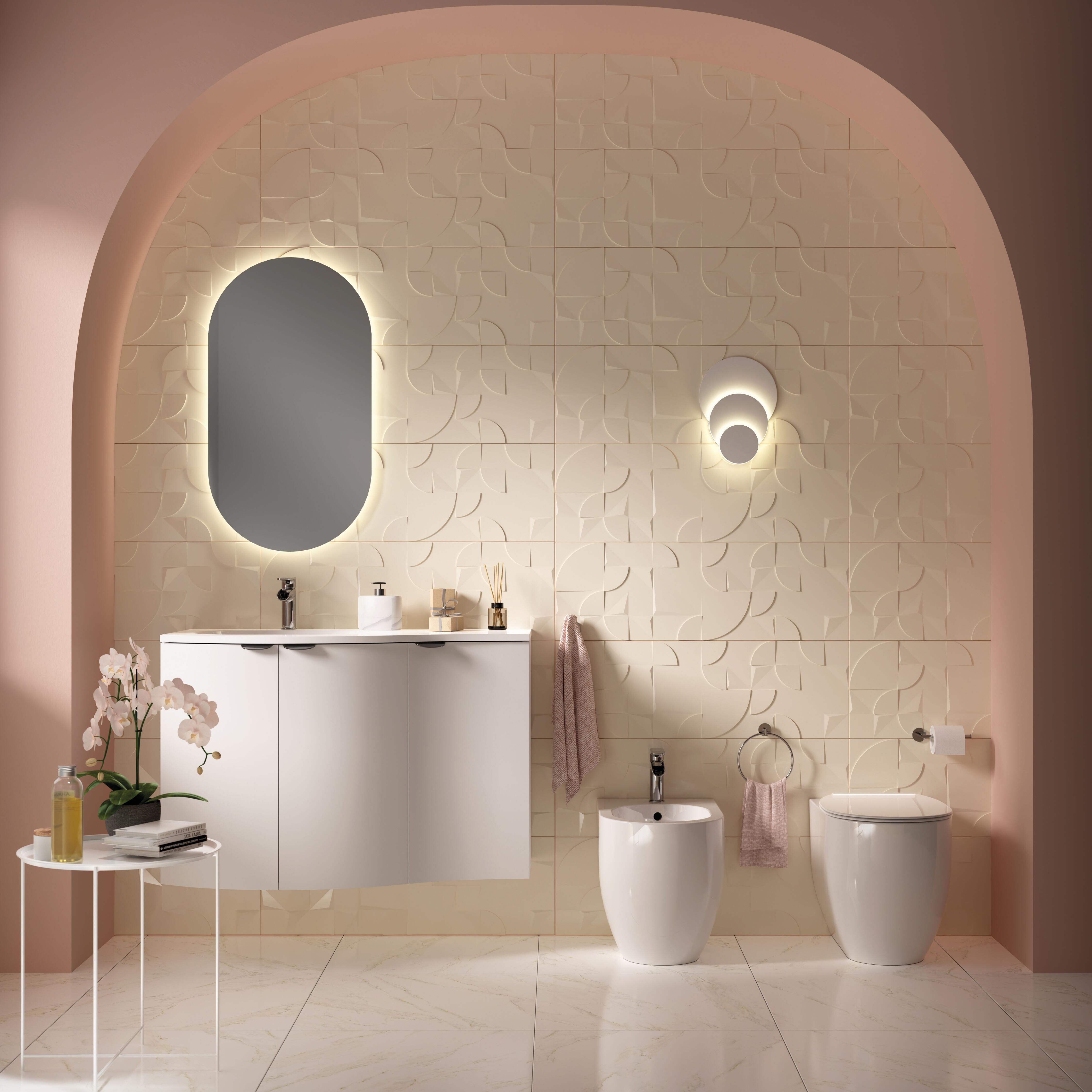 Piastrella da pavimento e rivestimento interno in gres porcellanato 60 x 60 cm rettificato smaltato bianco e beige opaco Remix Marble R9 traffico intenso (pei 4/5) Sp. 7.4 mm 1.44 mq - 3