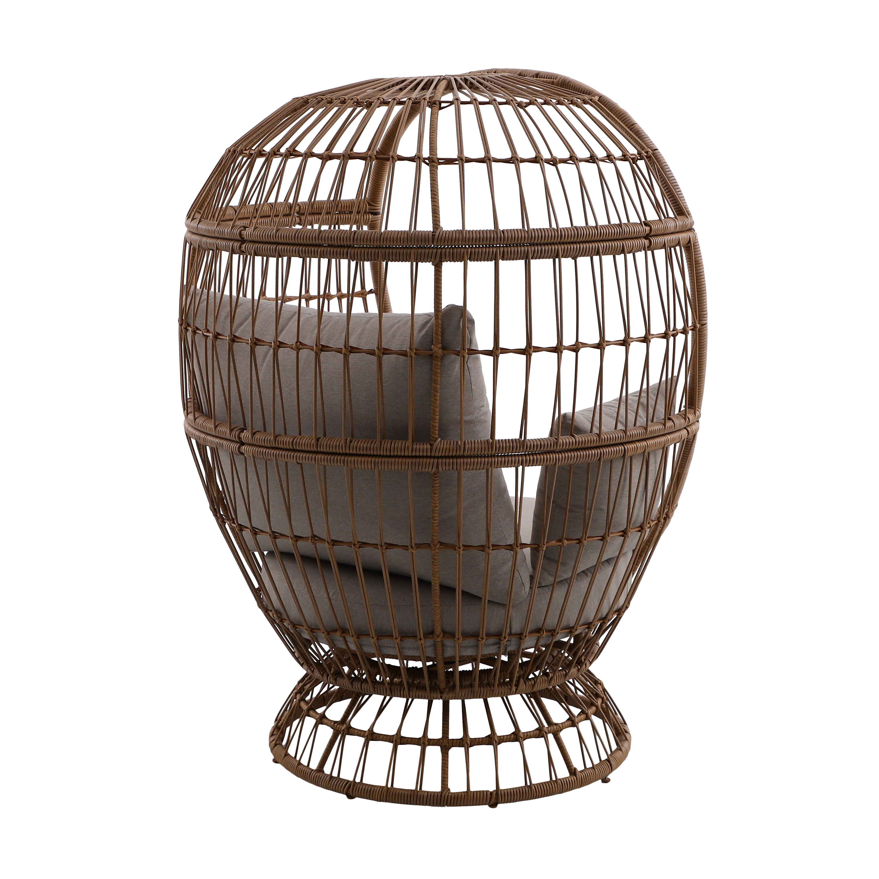 Cadeira ovo relax aço bege Juno Naterial - 15