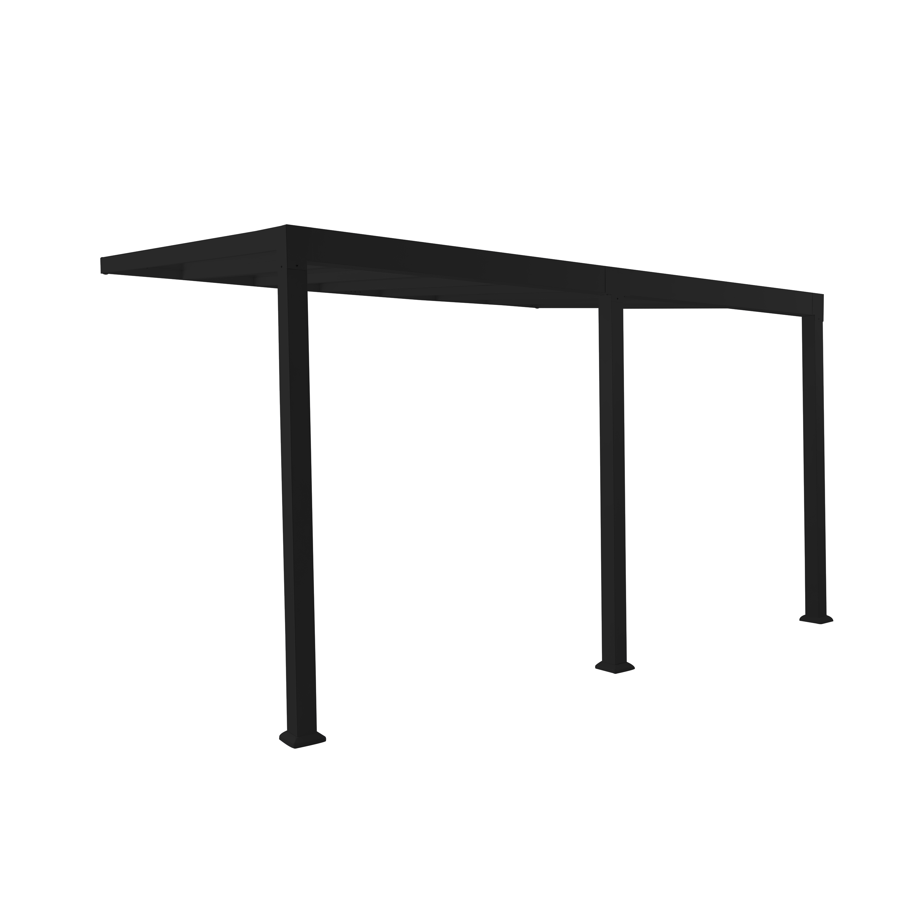 Pergola adossée Borea NATERIAL aluminium gris, 11.5 m² - 4