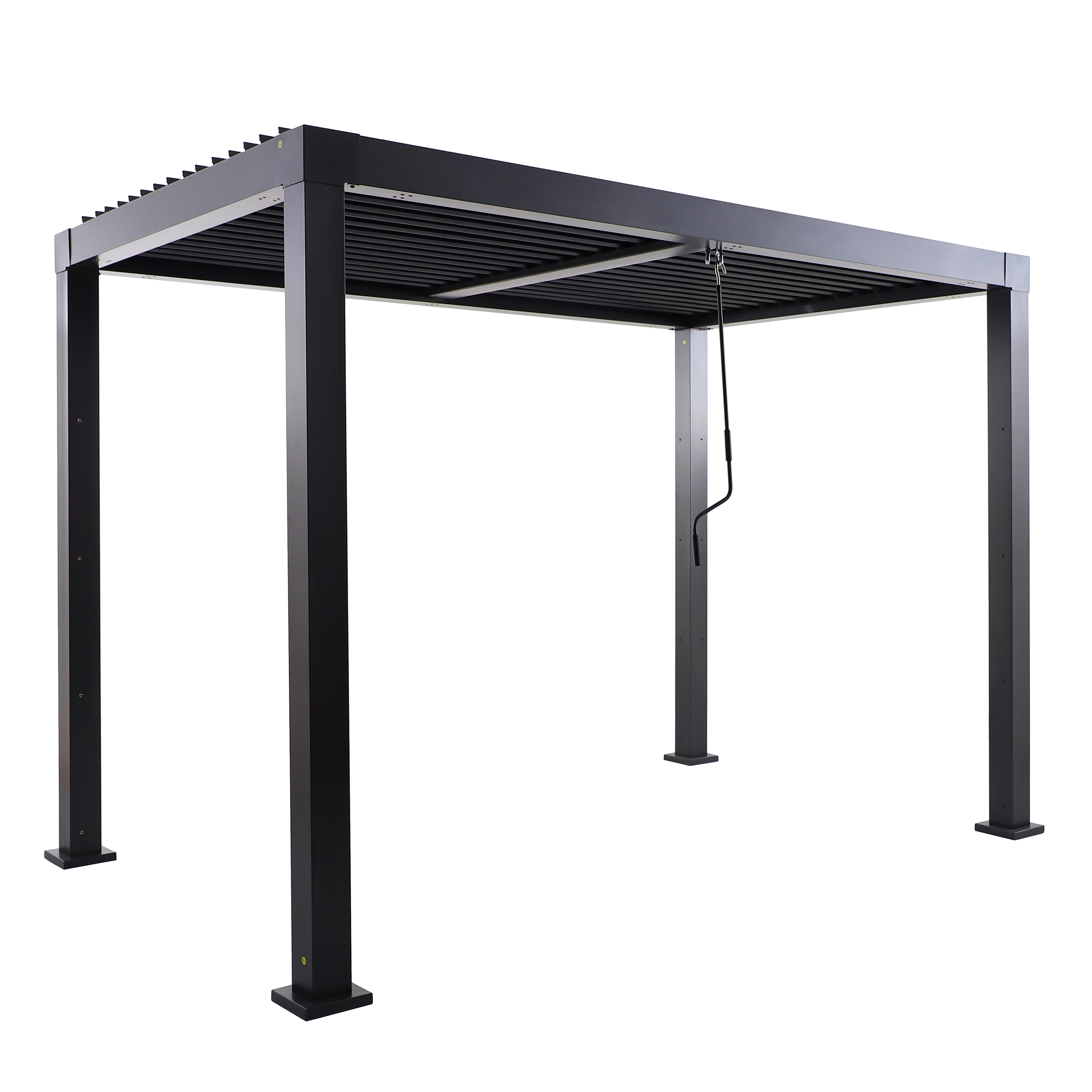 Pergola bioclimatique autoportante NATERIAL Clima alu gris anthracite, 5.08 m² - 2