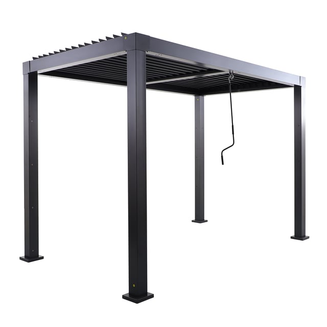 Pergola Clima in alluminio struttura grigio L 313 x P 198 x H 229 cm