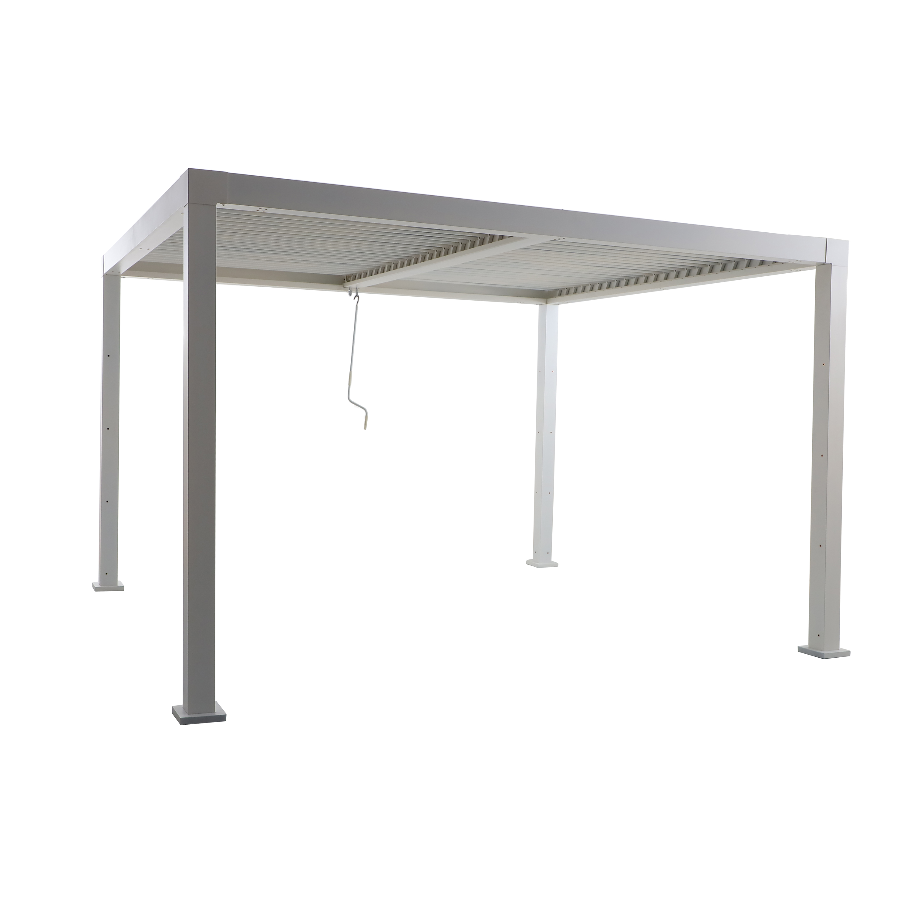 Pergola bioclimatica 3x3.5 m Clima in alluminio bianco - Clima NATERIAL - 7