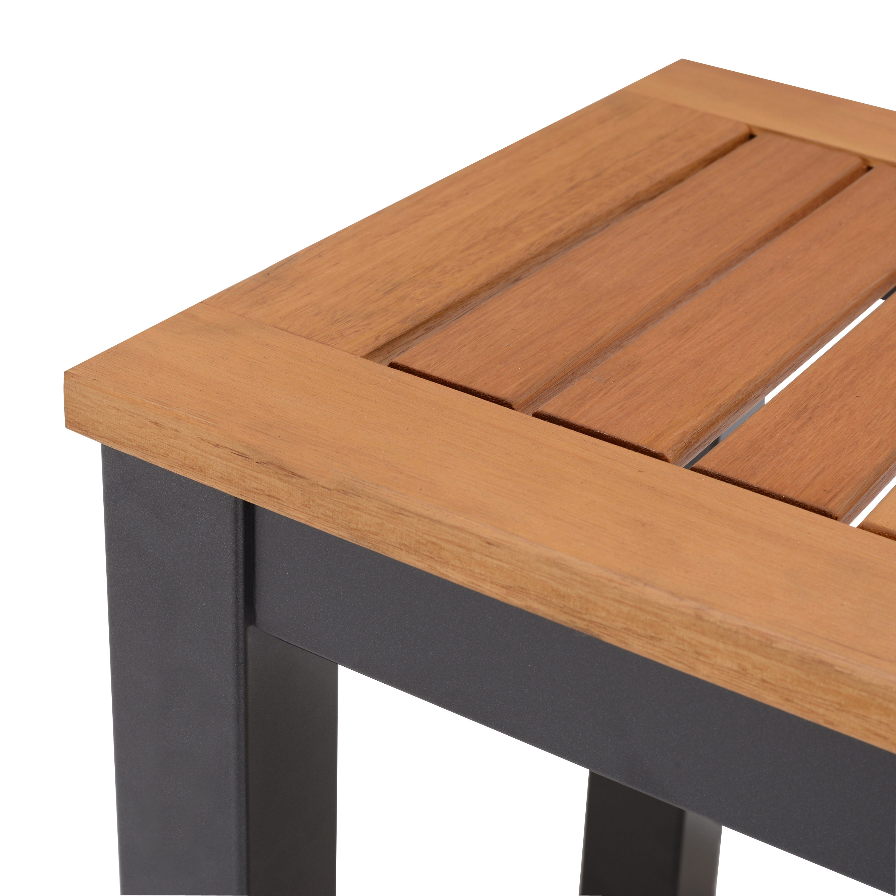 Banc de jardin NATERIAL Oris en aluminium gris anthracite/bois d'eucalyptus - 5