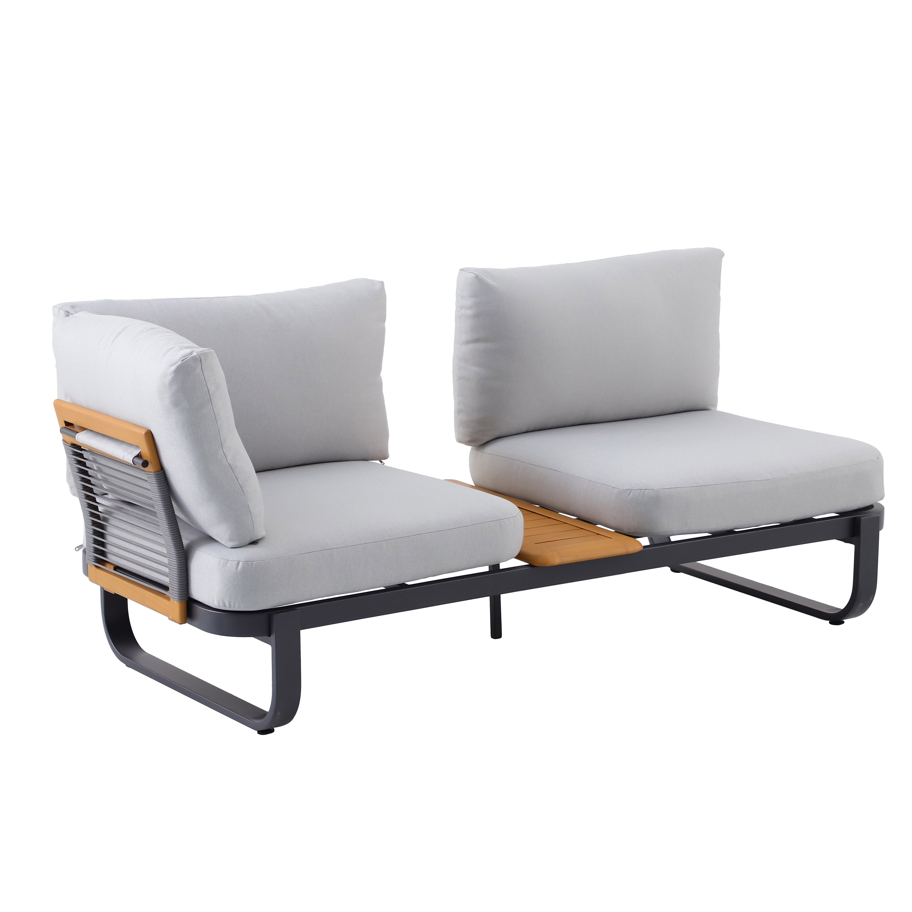 Meble ogrodowe zestaw Calypso szare Naterial - 11