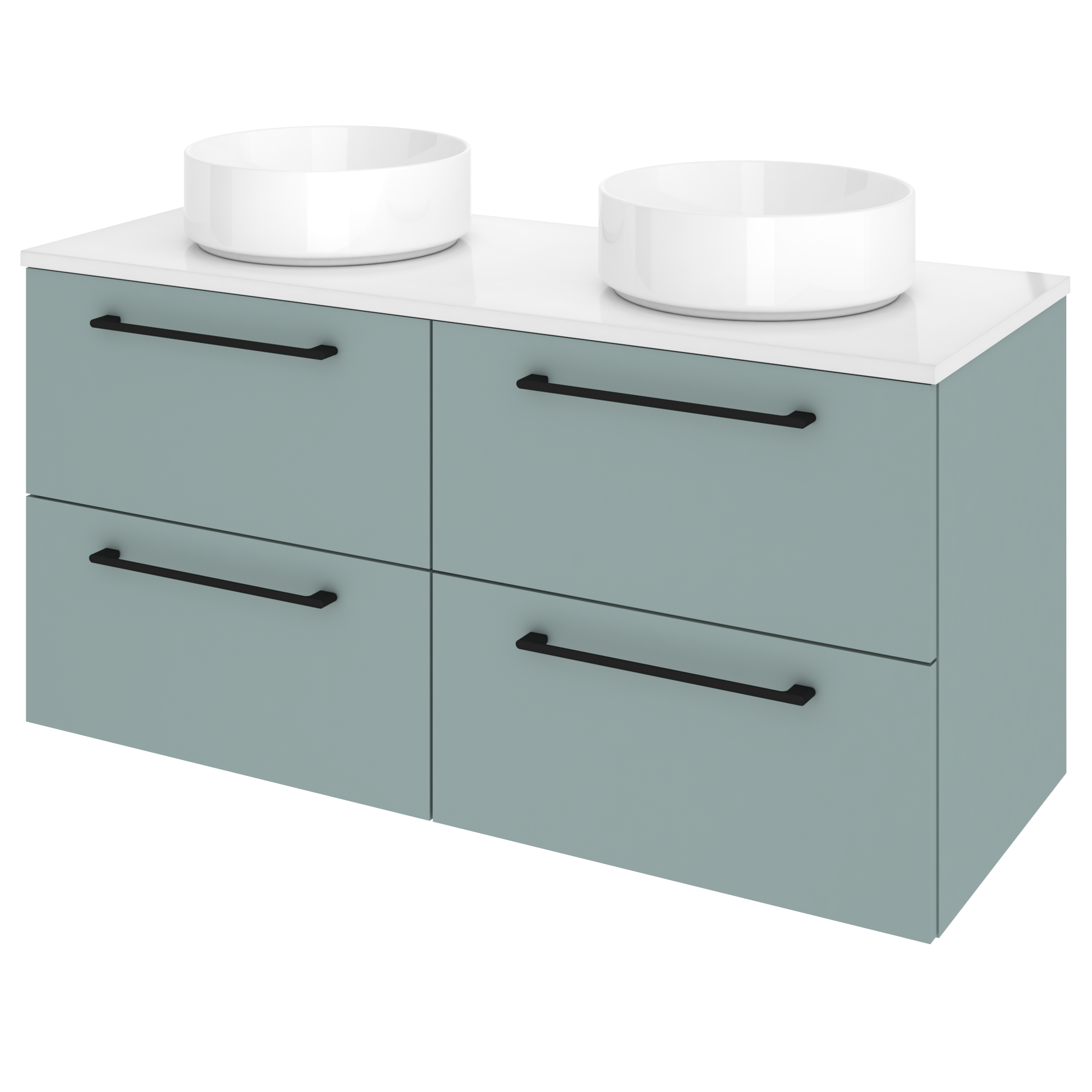 Lavabo da appoggio Studio SENSEA tondo in ceramica bianco lucido piletta non inclusa - 17