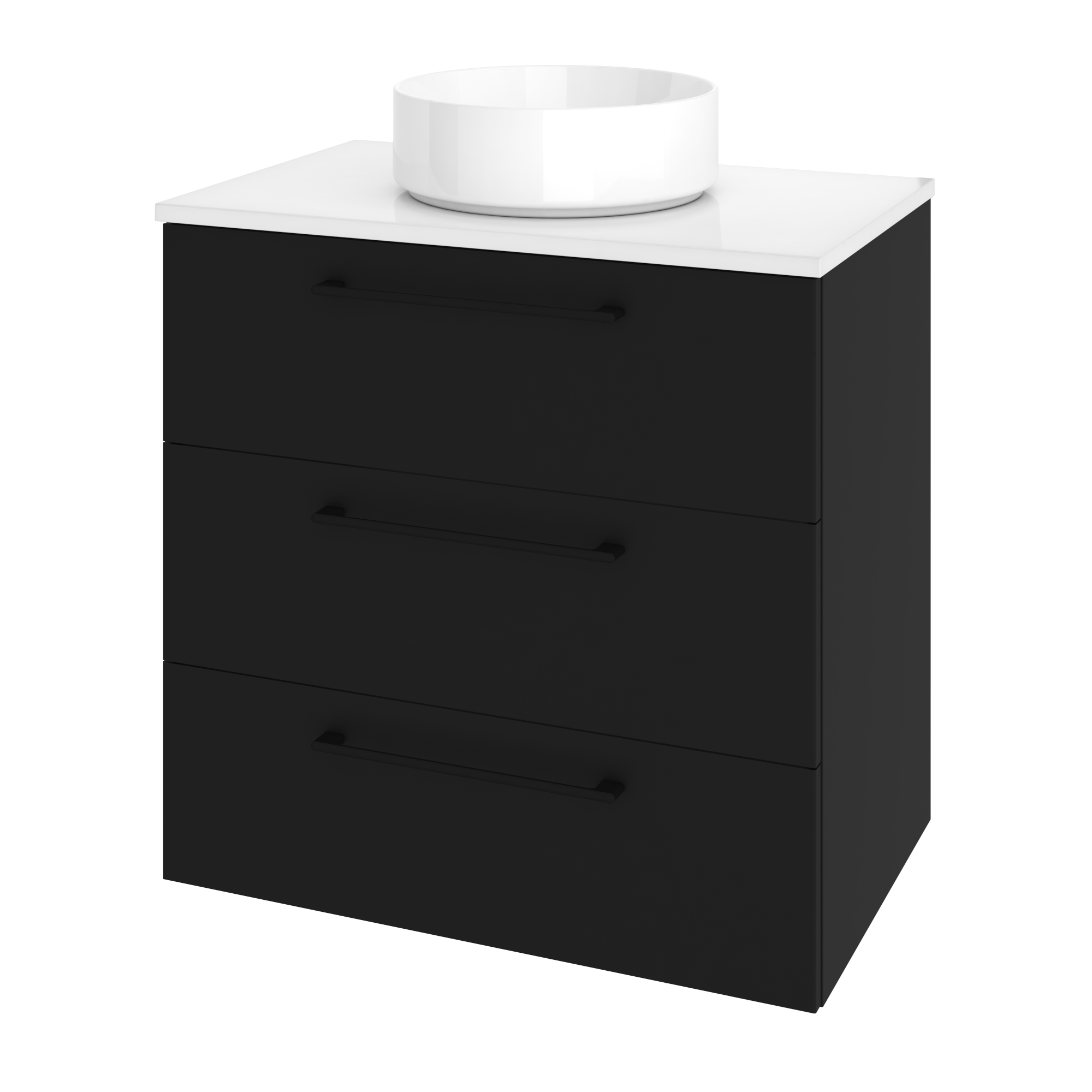 Lavabo da appoggio Studio SENSEA tondo in ceramica bianco lucido piletta non inclusa - 16
