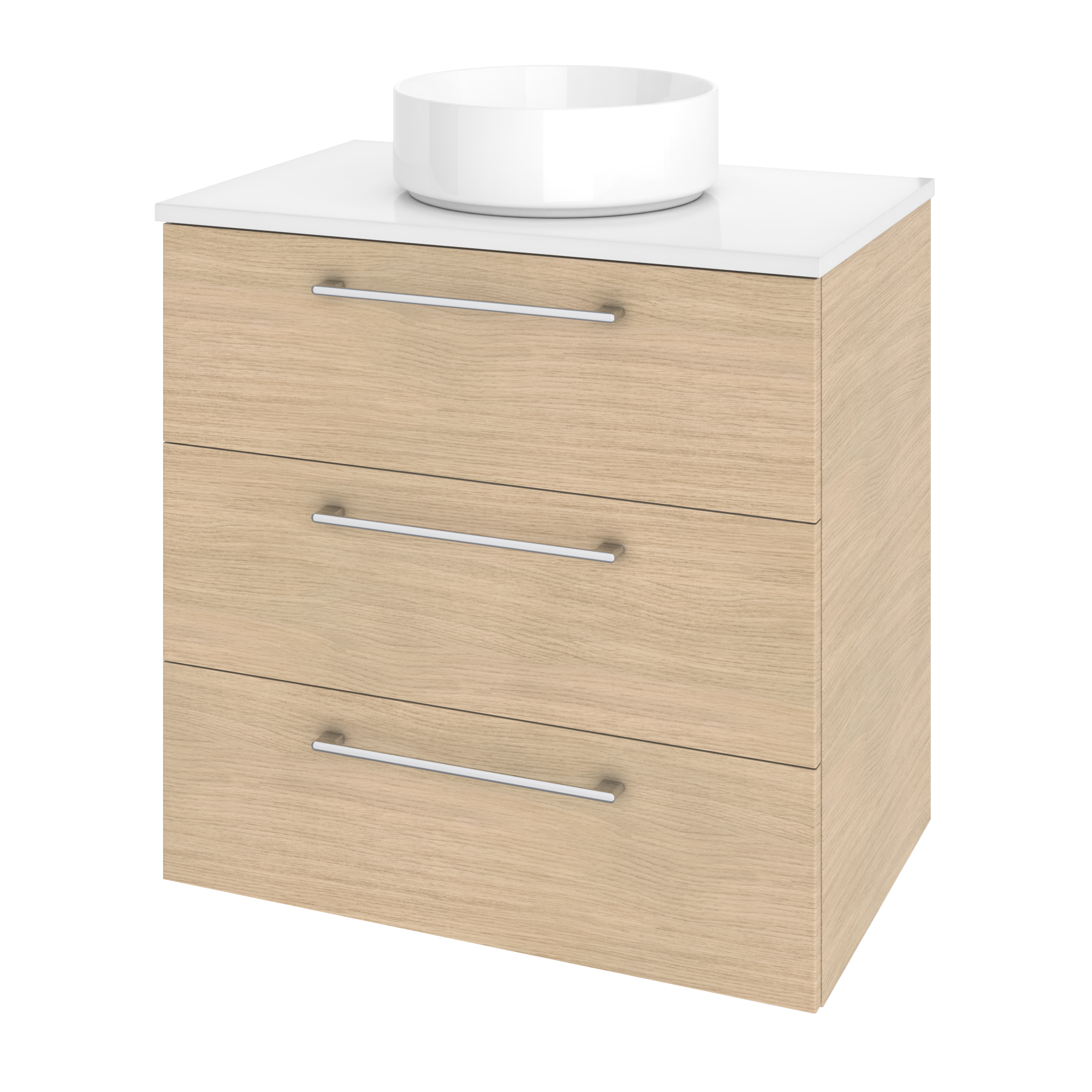Lavabo da appoggio Studio SENSEA tondo in ceramica bianco lucido piletta non inclusa - 15