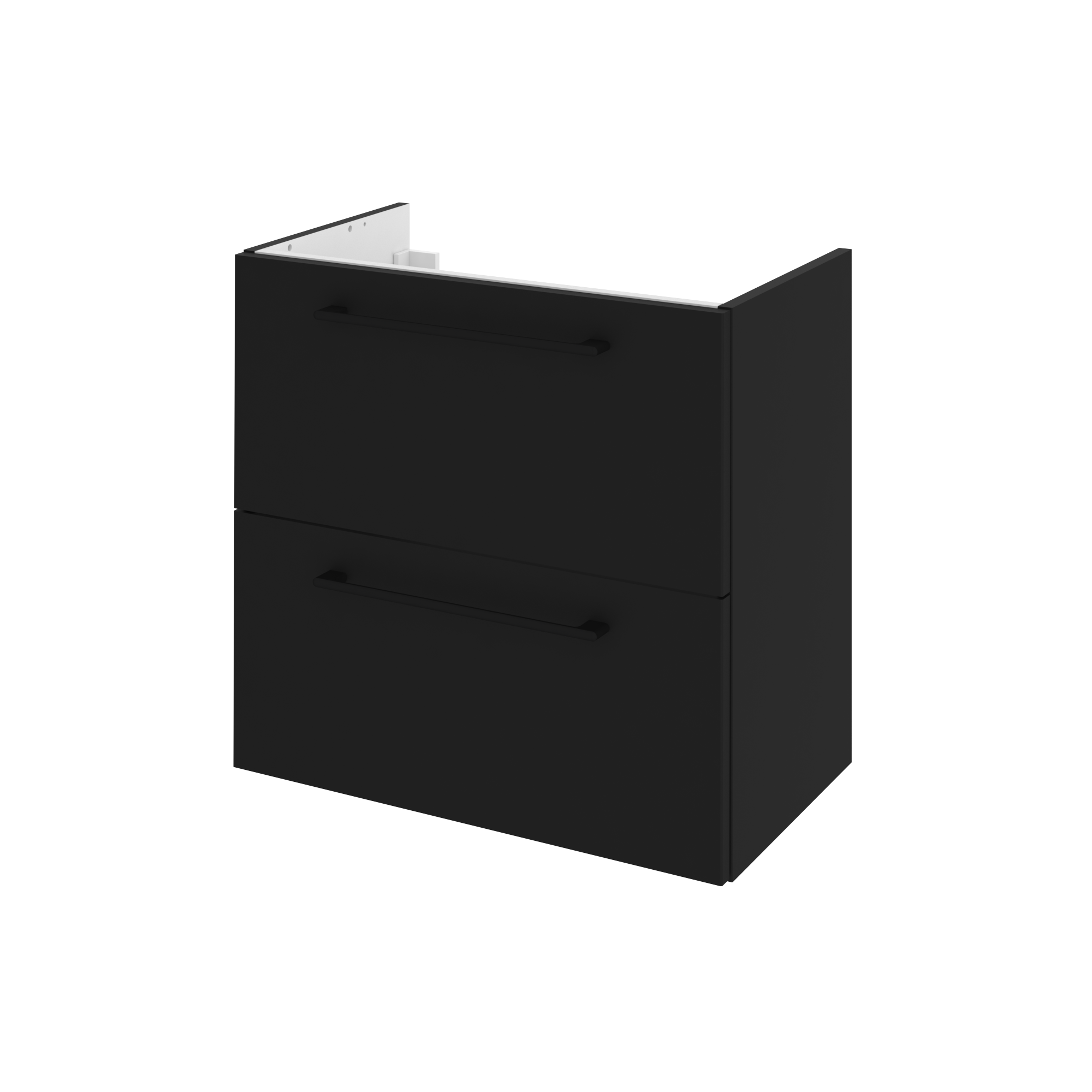 Szafka łazienkowa 2 szuflady + umywalka zestaw 61x36.7 cm Remix czarna Sensea