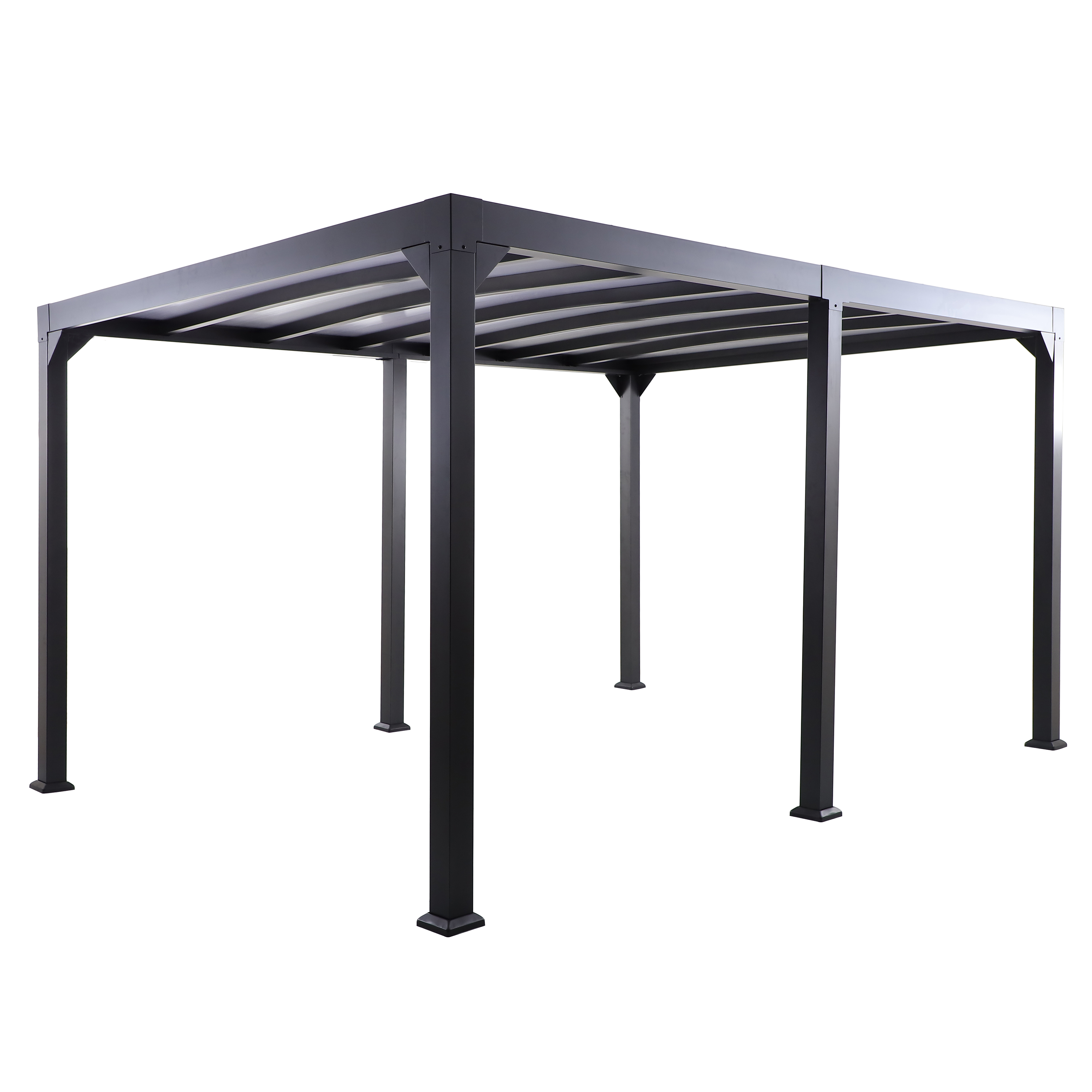 Pergola autoportante NATERIAL Borea aluminium gris, 11.14 m² | Leroy Merlin